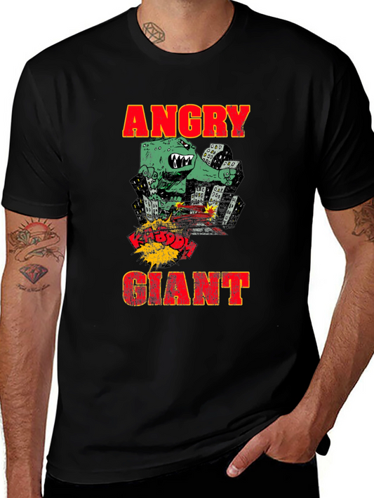 Angry Giant Monster Graphic Print T-Shirt