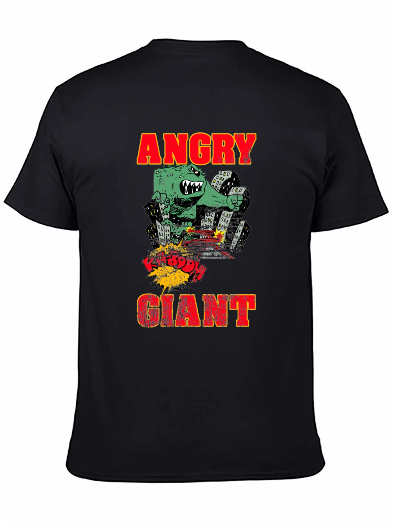 Angry Giant Monster Graphic Print T-Shirt