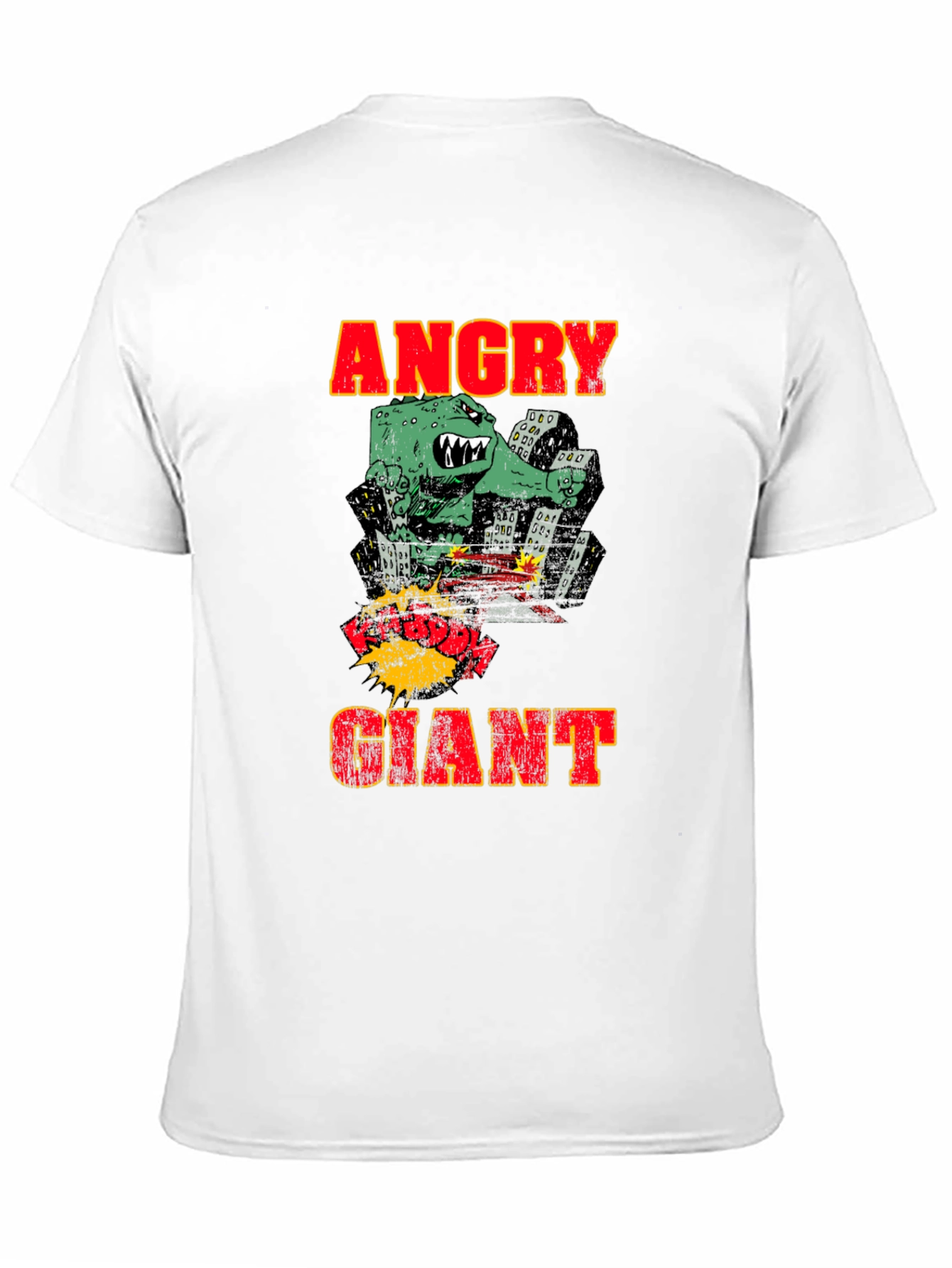 Angry Giant Monster Graphic Print T-Shirt