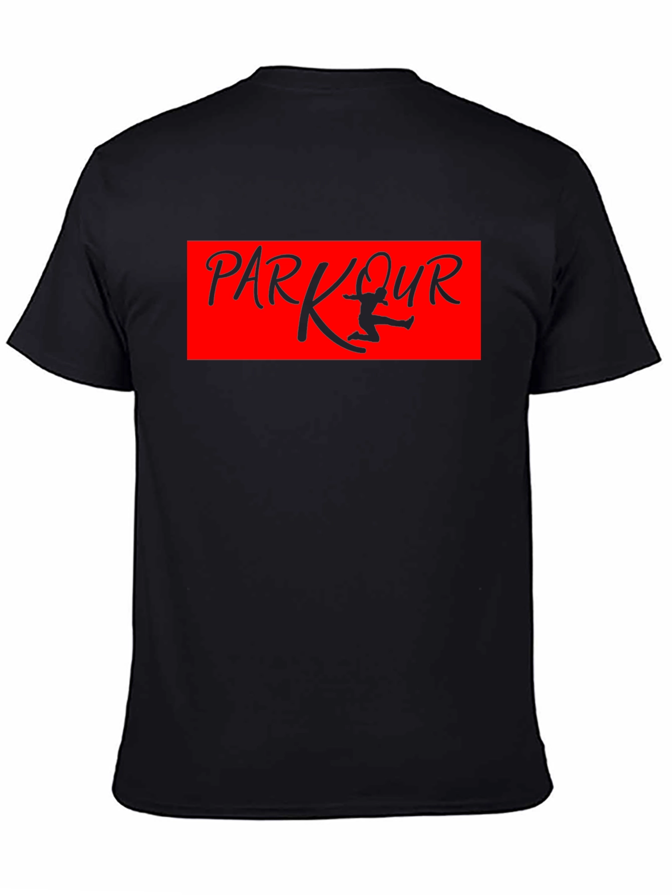 Parkour Graphic T-Shirt - Black Cotton Tee