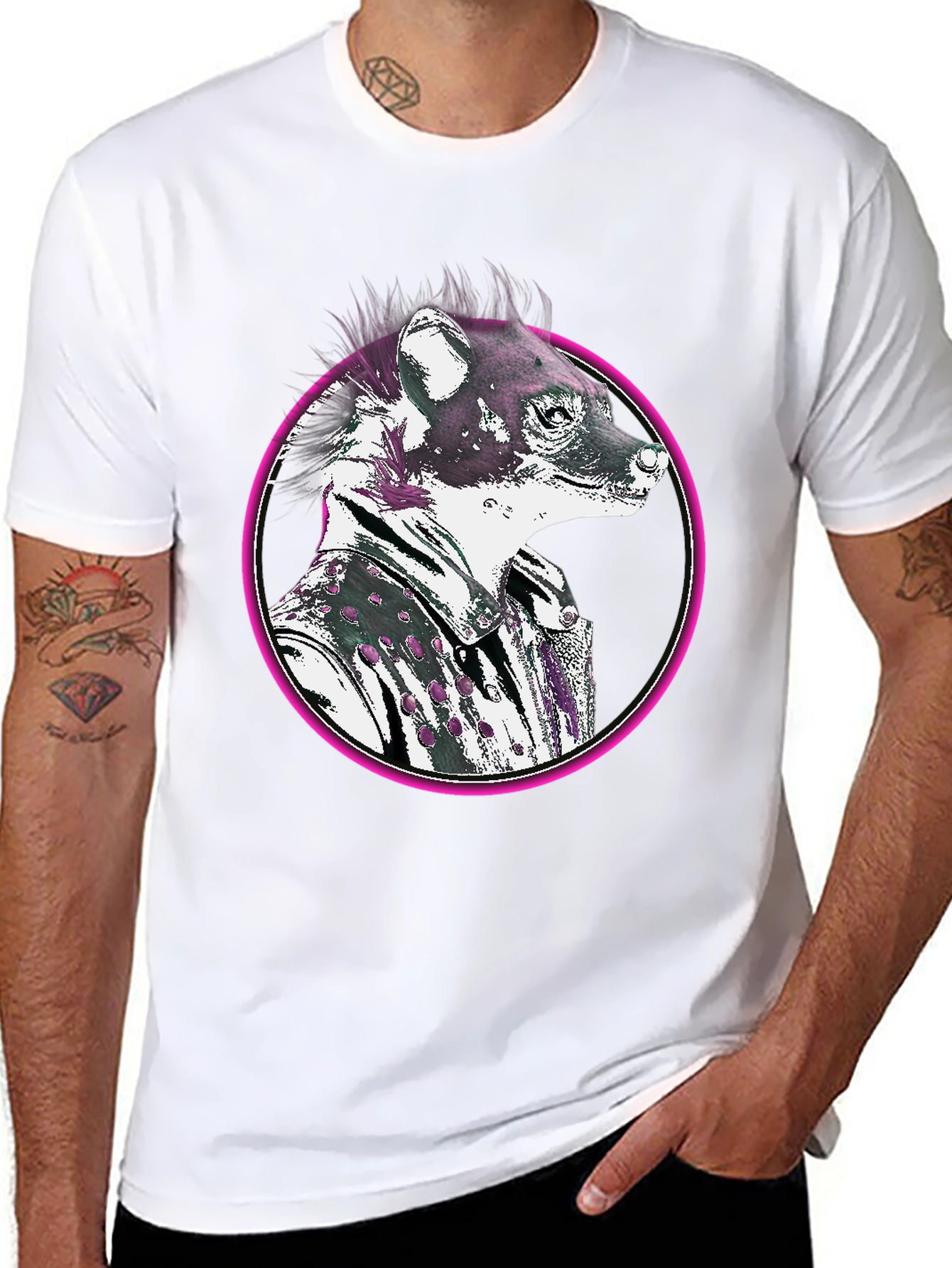 Hyena Graphic Print T-Shirt
