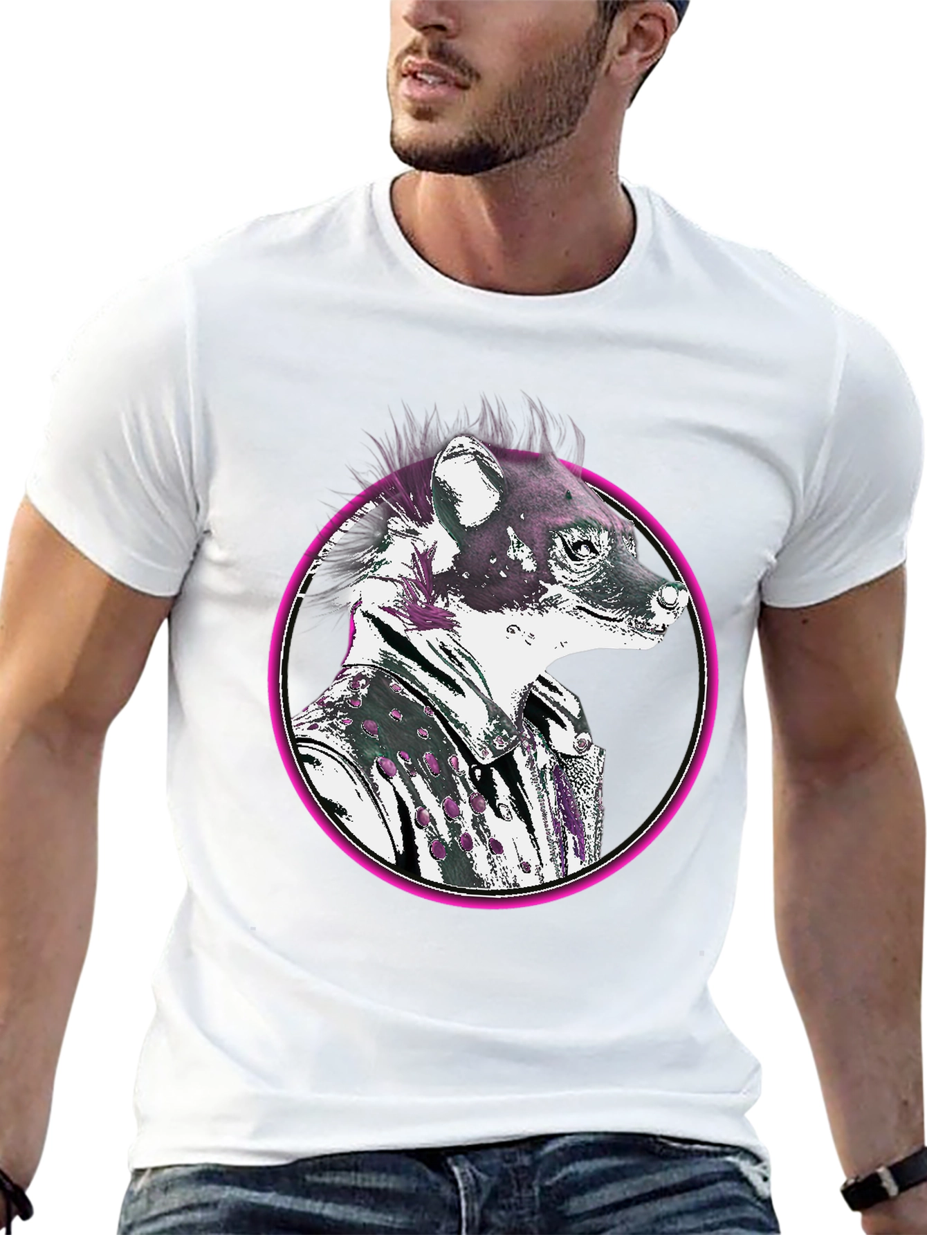 Hyena Graphic Print T-Shirt