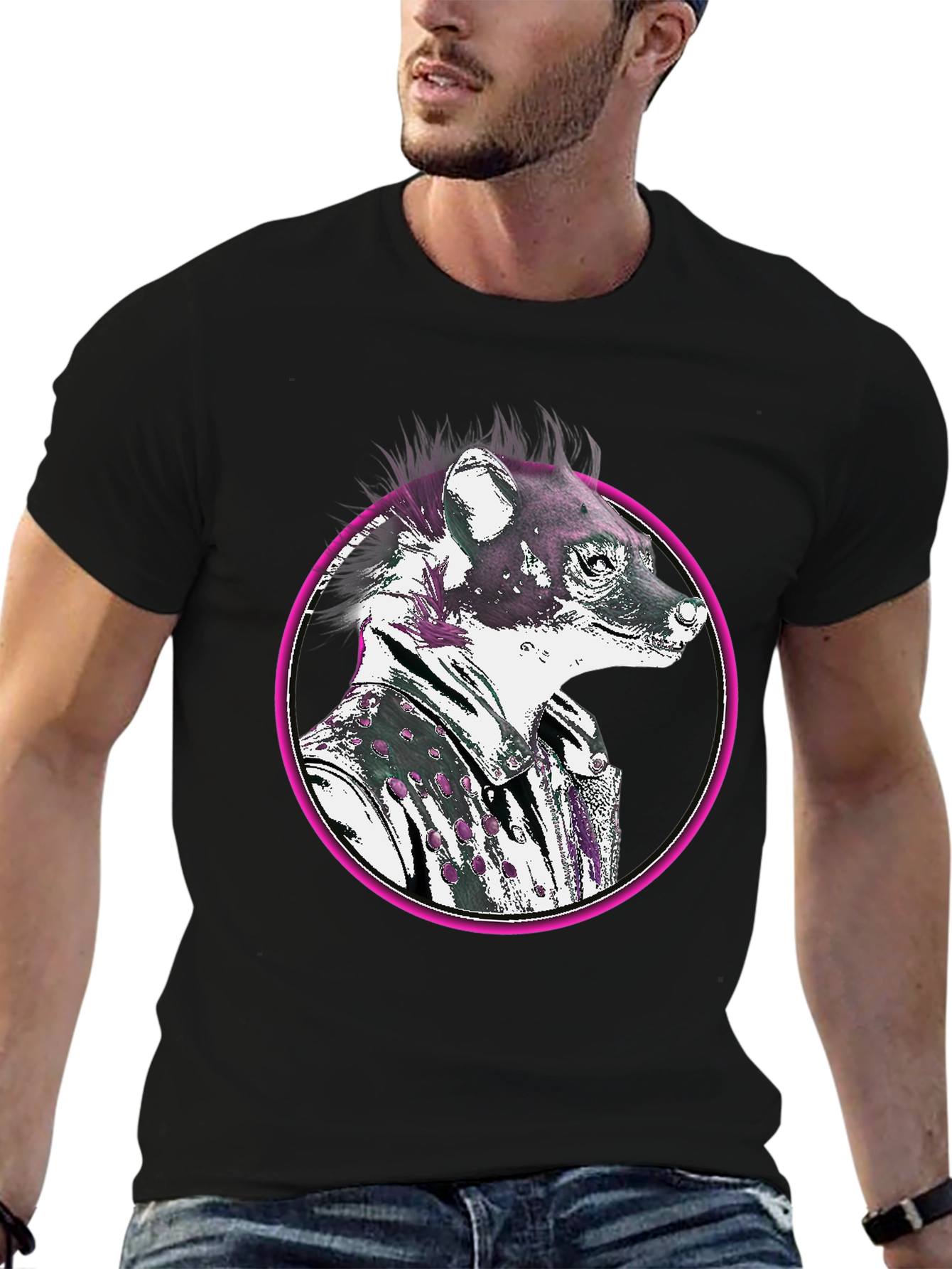 Hyena Graphic Print T-Shirt