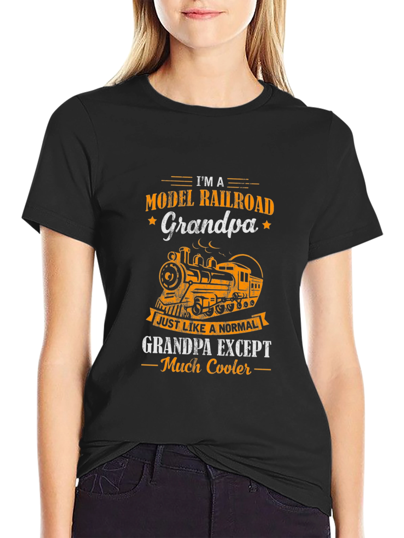 Model Railroad Grandpa T-Shirt - Cool Train Tee