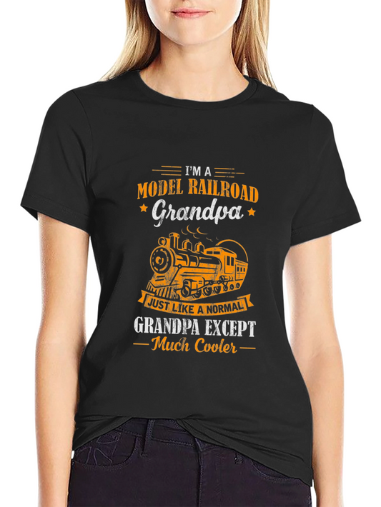 Model Railroad Grandpa T-Shirt - Cool Train Tee