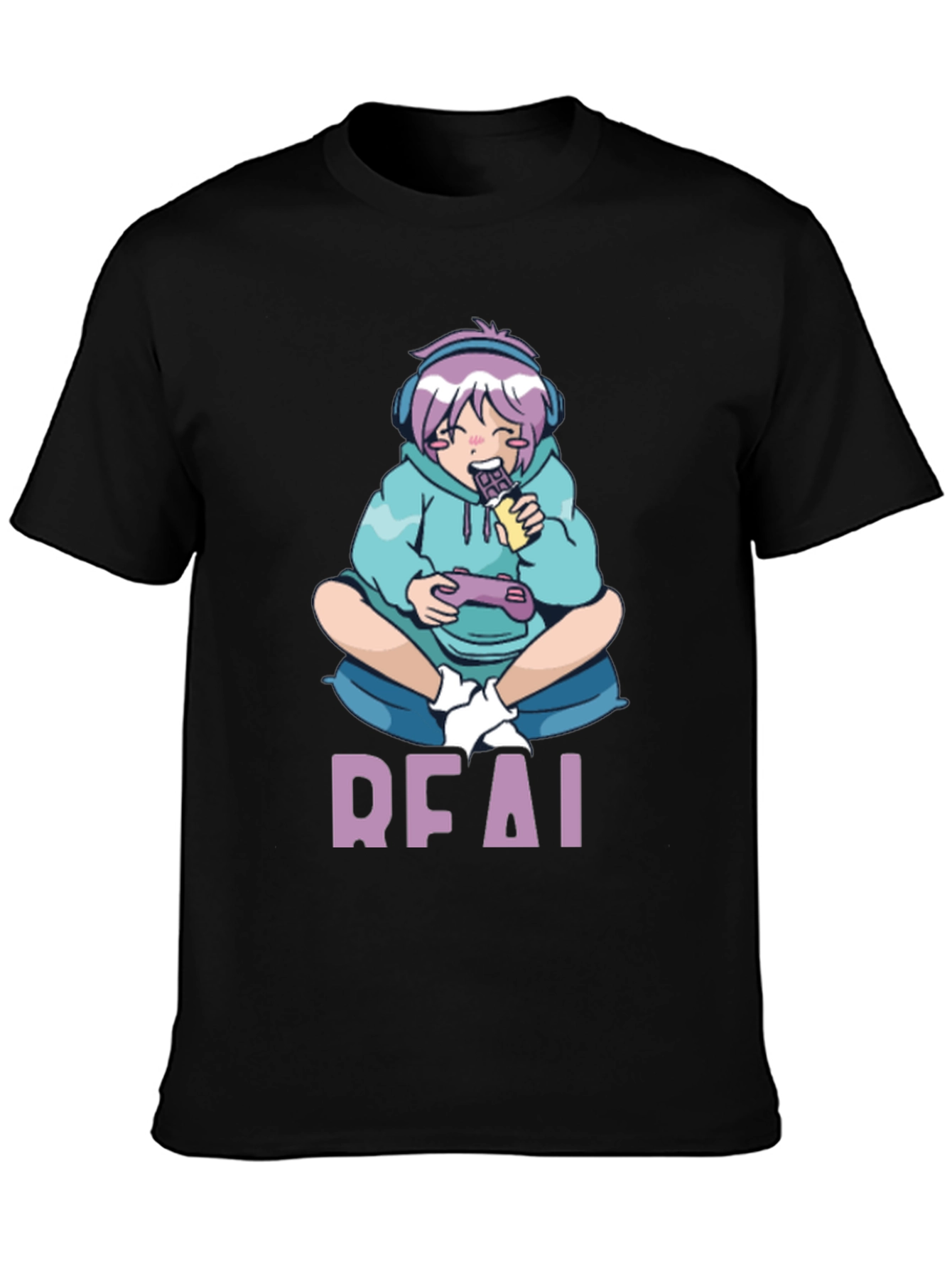 Anime Gamer Black T-Shirt