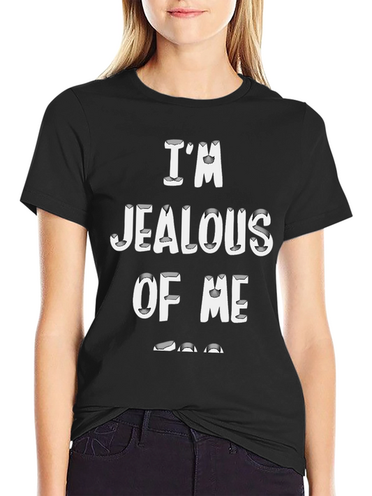 Im Jealous Of Me Graphic Black T-Shirt