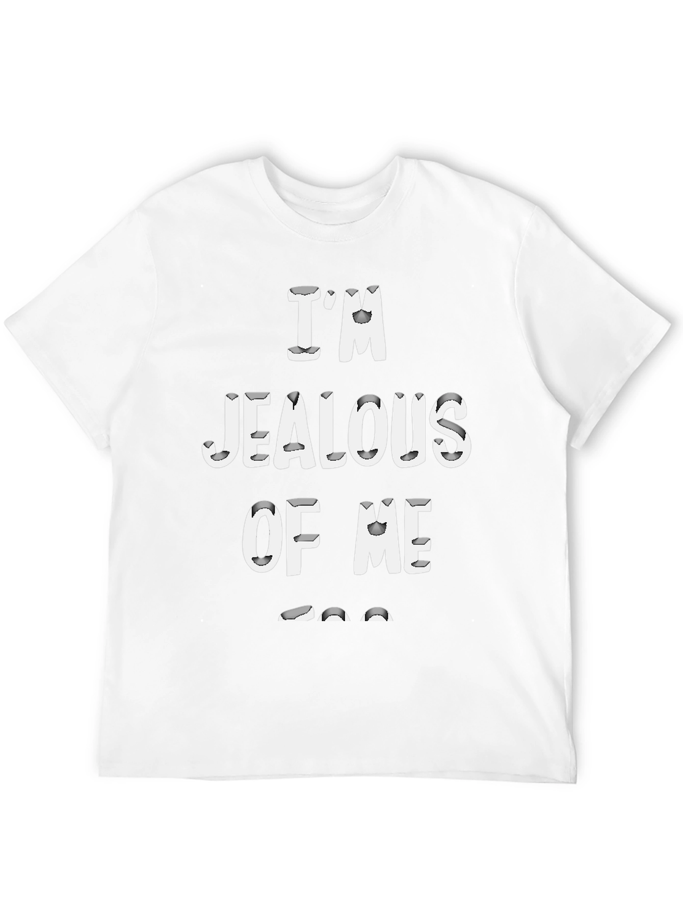 Im Jealous Of Me Graphic Black T-Shirt