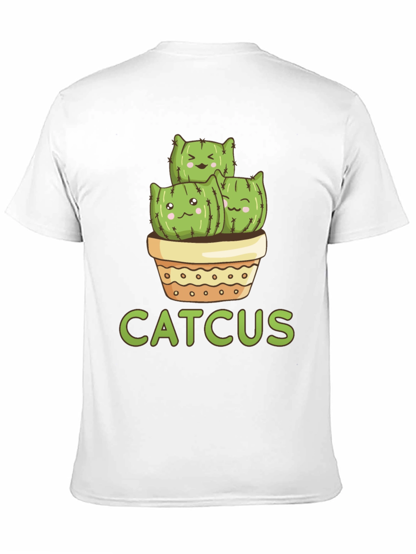 Catcus T-Shirt - Cute Cartoon Cactus Cat Tee