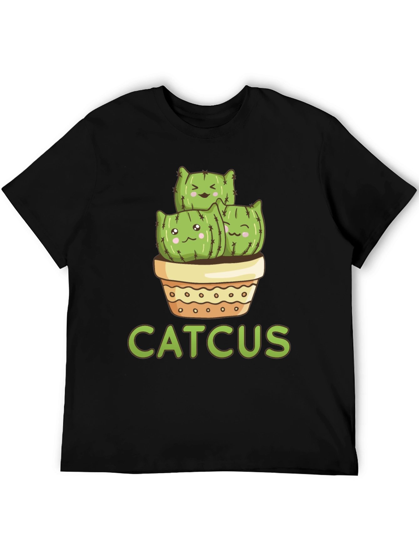 Catcus T-Shirt - Cute Cartoon Cactus Cat Tee