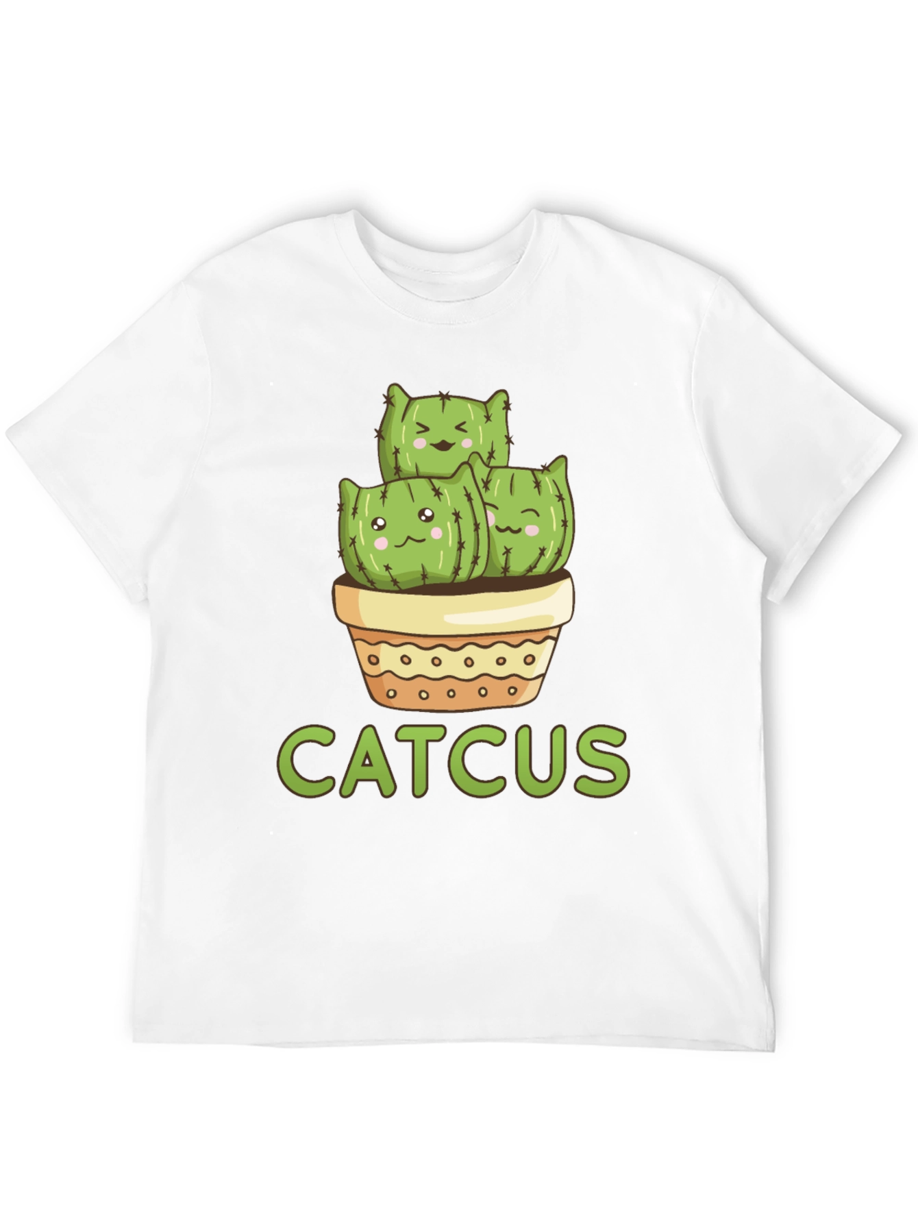 Catcus T-Shirt - Cute Cartoon Cactus Cat Tee