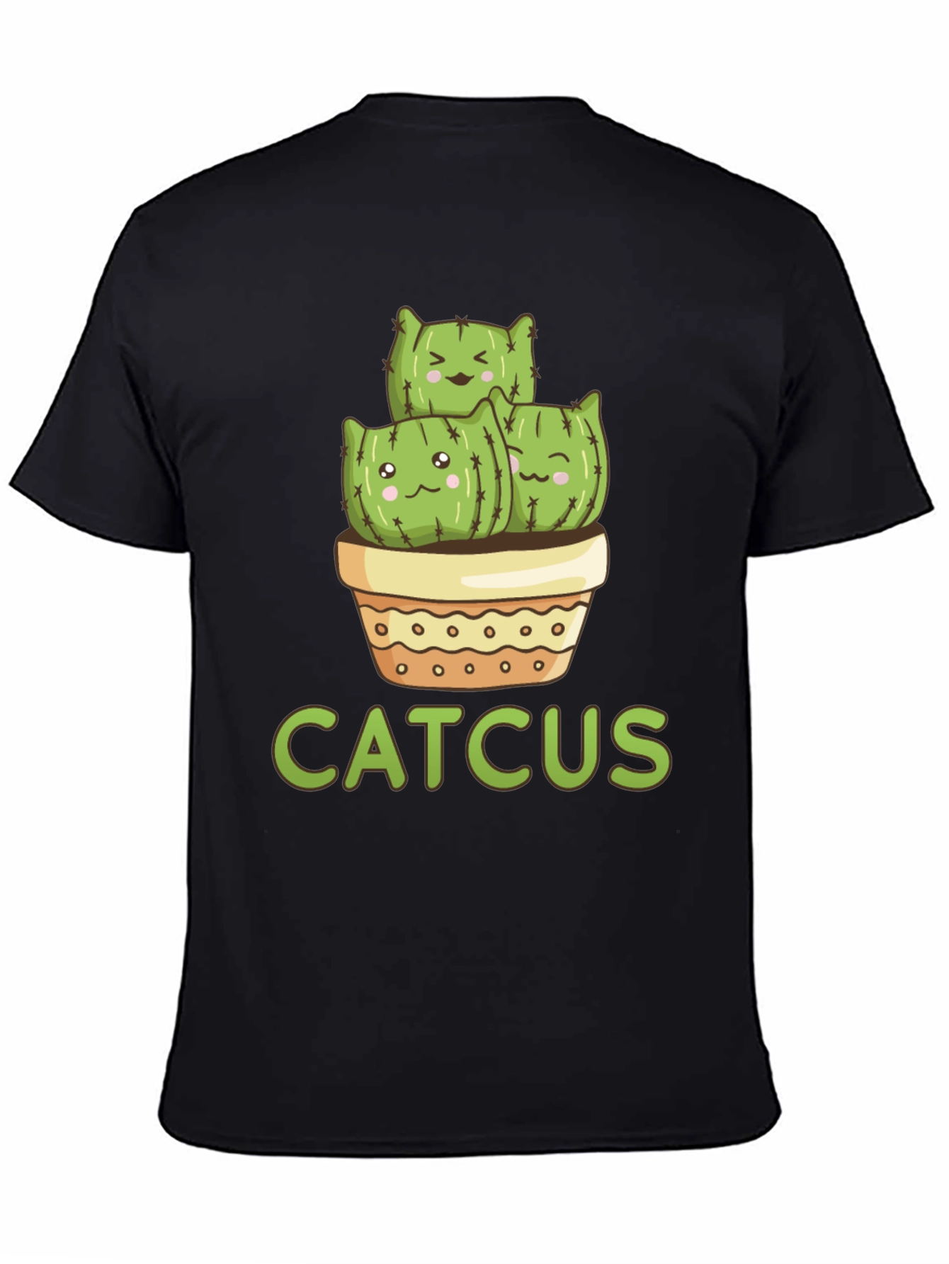 Catcus T-Shirt - Cute Cartoon Cactus Cat Tee