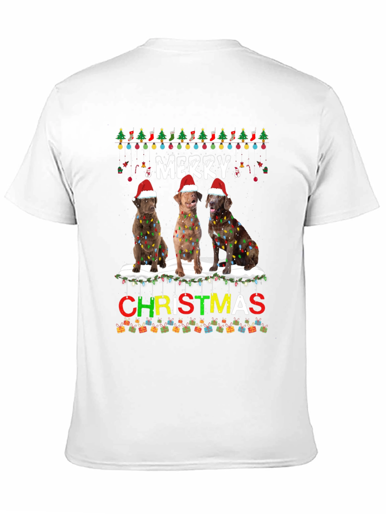 Merry Christmas Labrador Dog T-Shirt