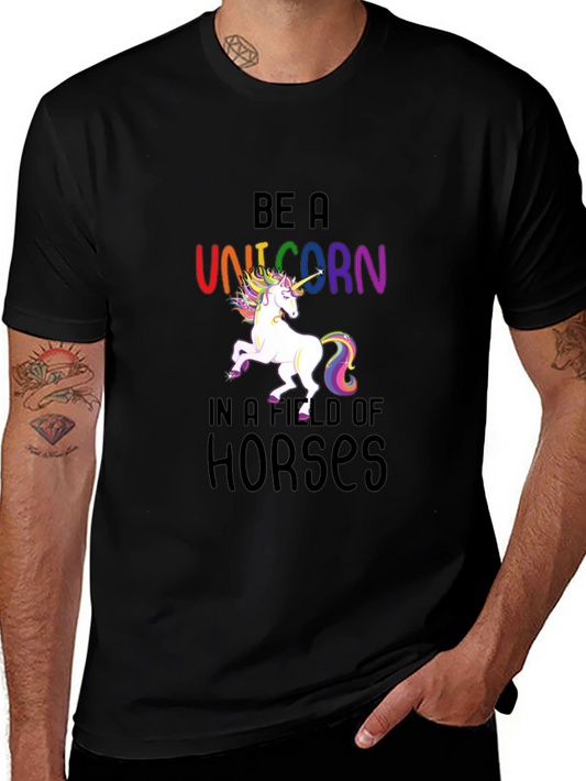Be a Unicorn T-Shirt - Colorful Graphic Tee
