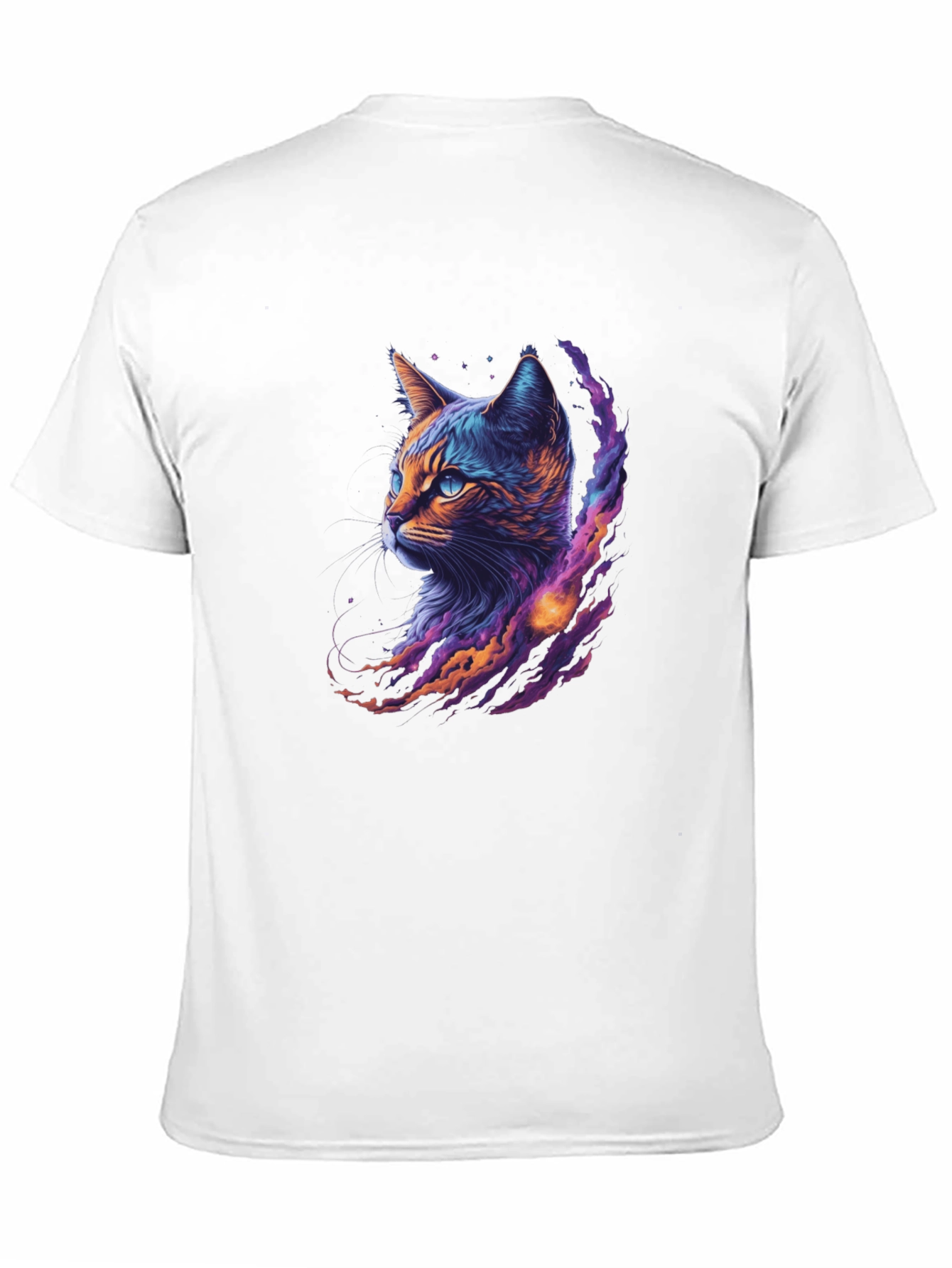 Cosmic Cat Graphic Tee - Cool Galaxy Kitten Shirt
