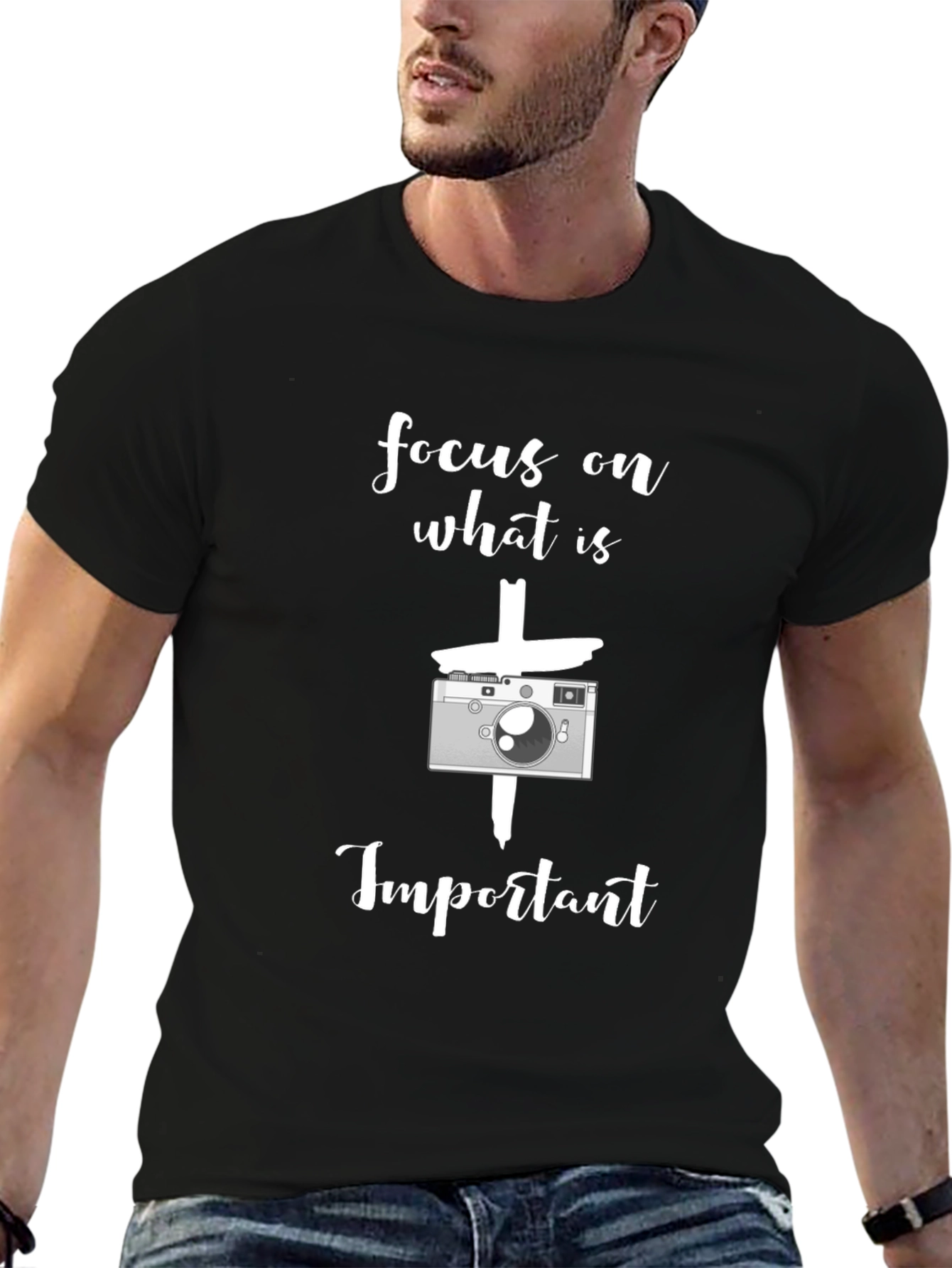 Focus On What Is Important Camera T-Shirt