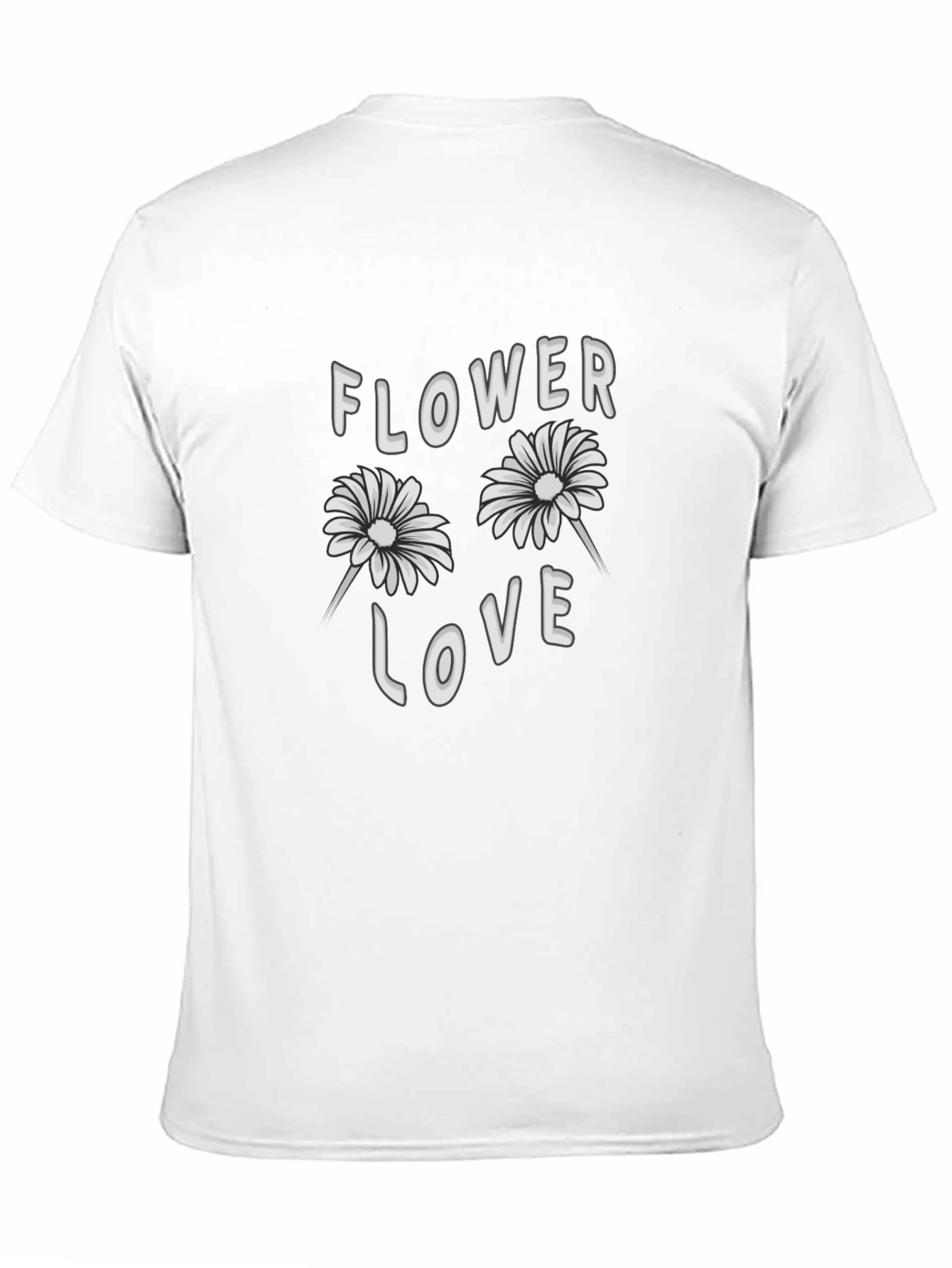 Flower Love Graphic Tee - Stylish Black T-Shirt