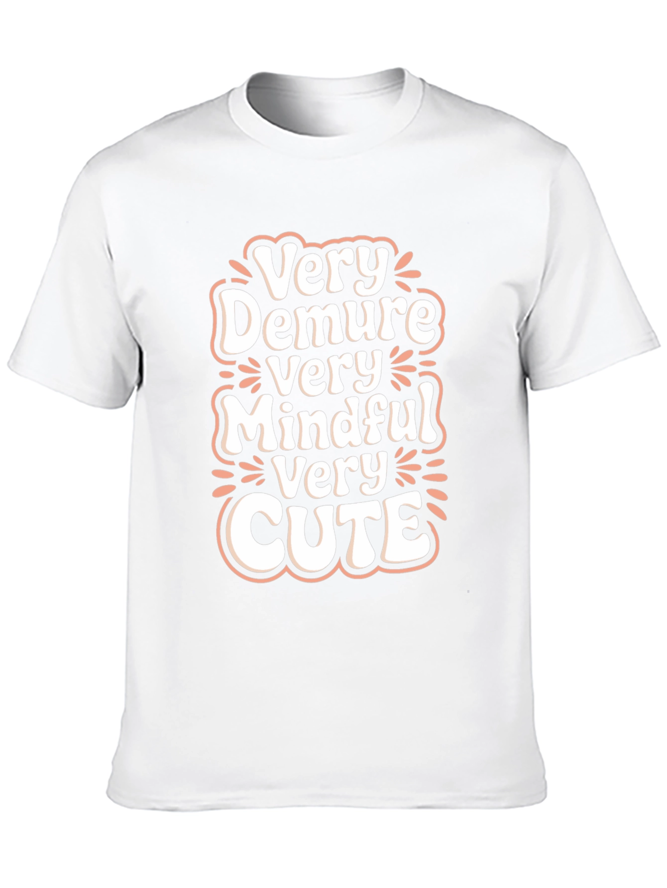 Very Demure Mindful Cute Black T-Shirt