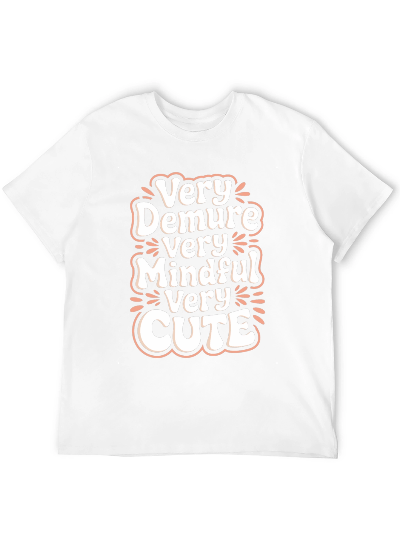 Very Demure Mindful Cute Black T-Shirt