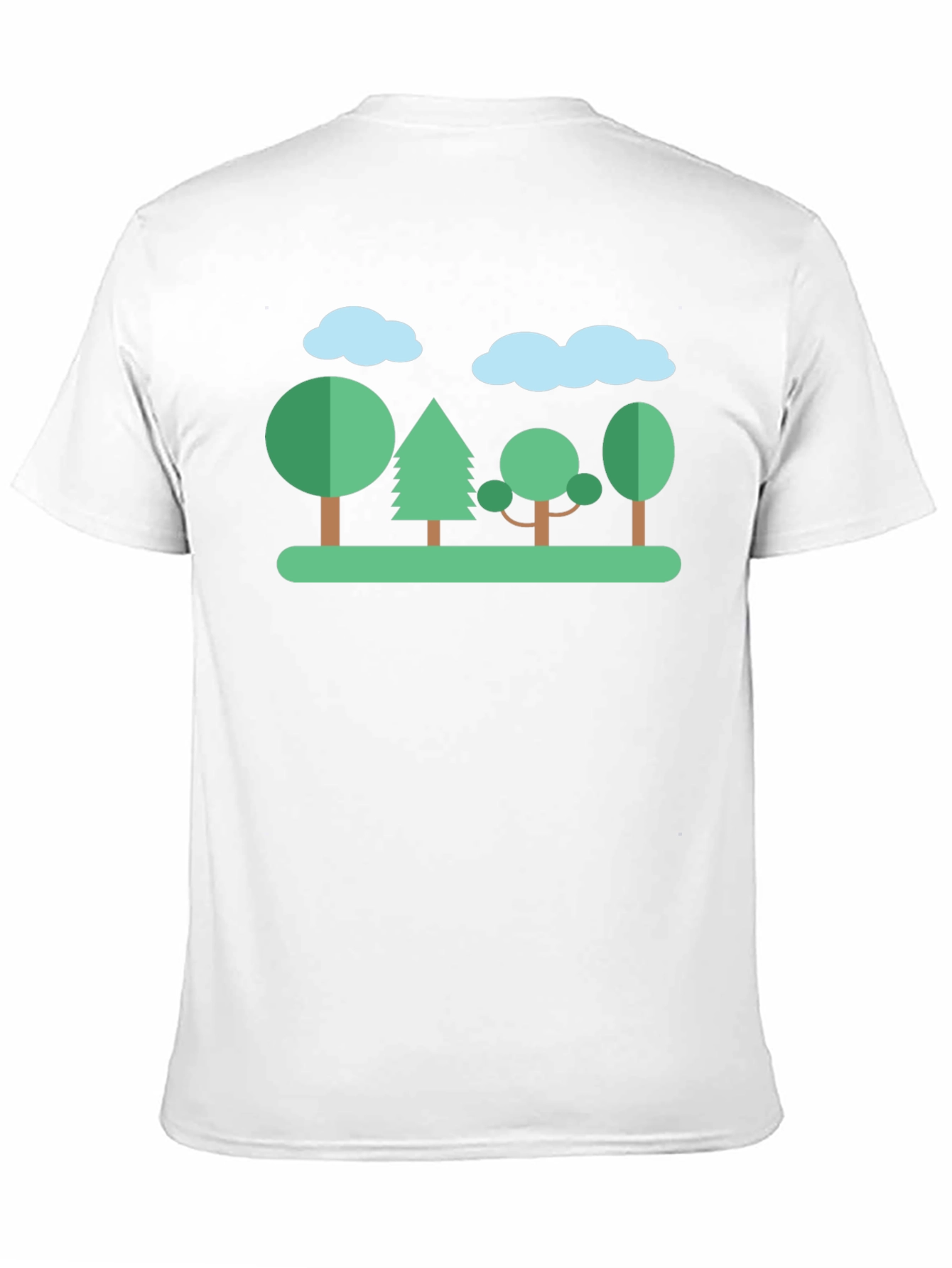 Nature Scene Graphic T-Shirt - Black Cotton Tee