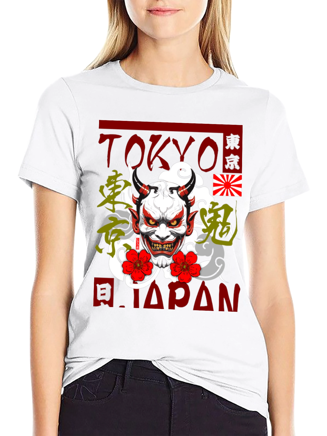 Tokyo Japan Oni Demon Graphic T-Shirt