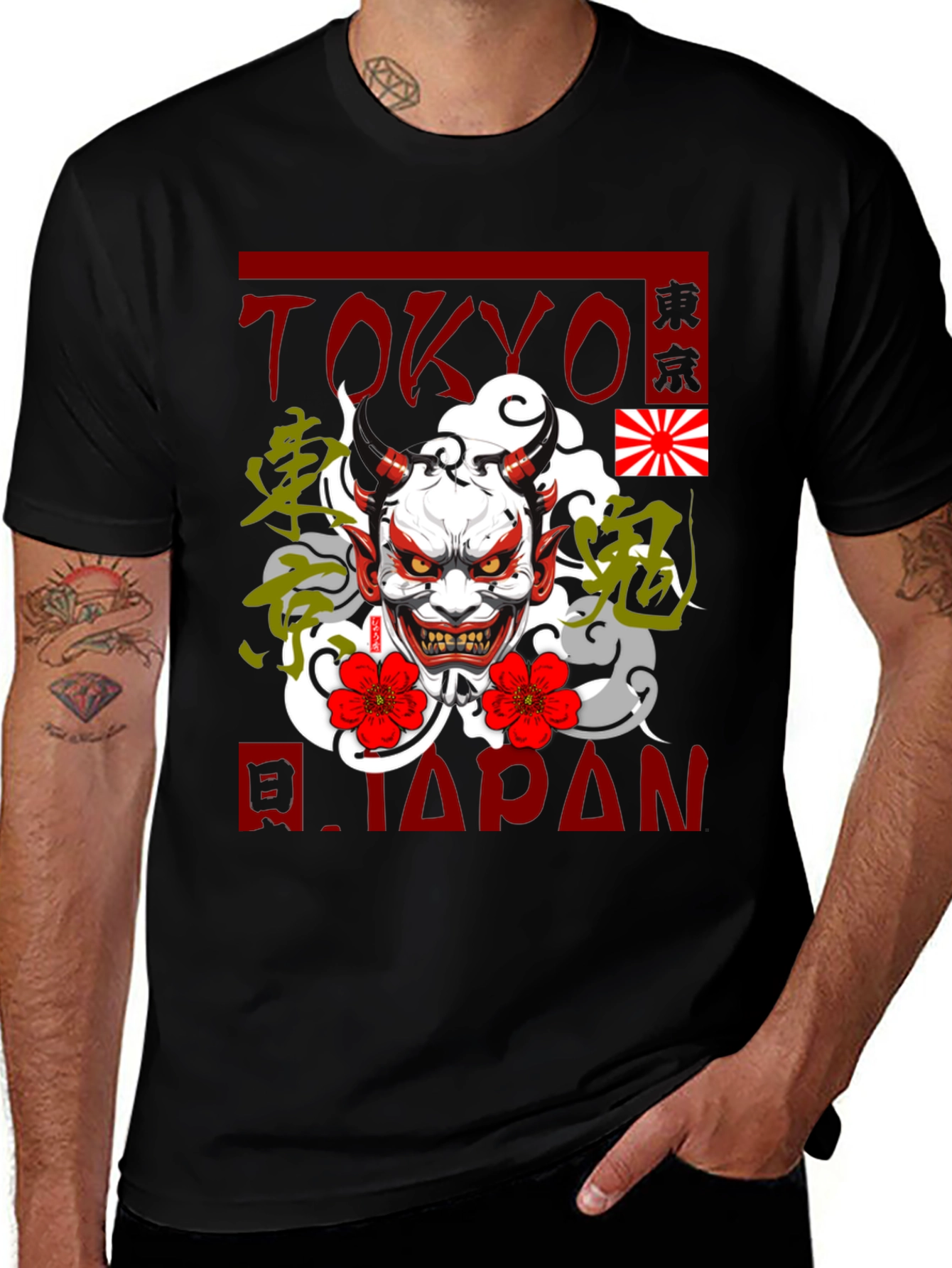Tokyo Japan Oni Demon Graphic T-Shirt