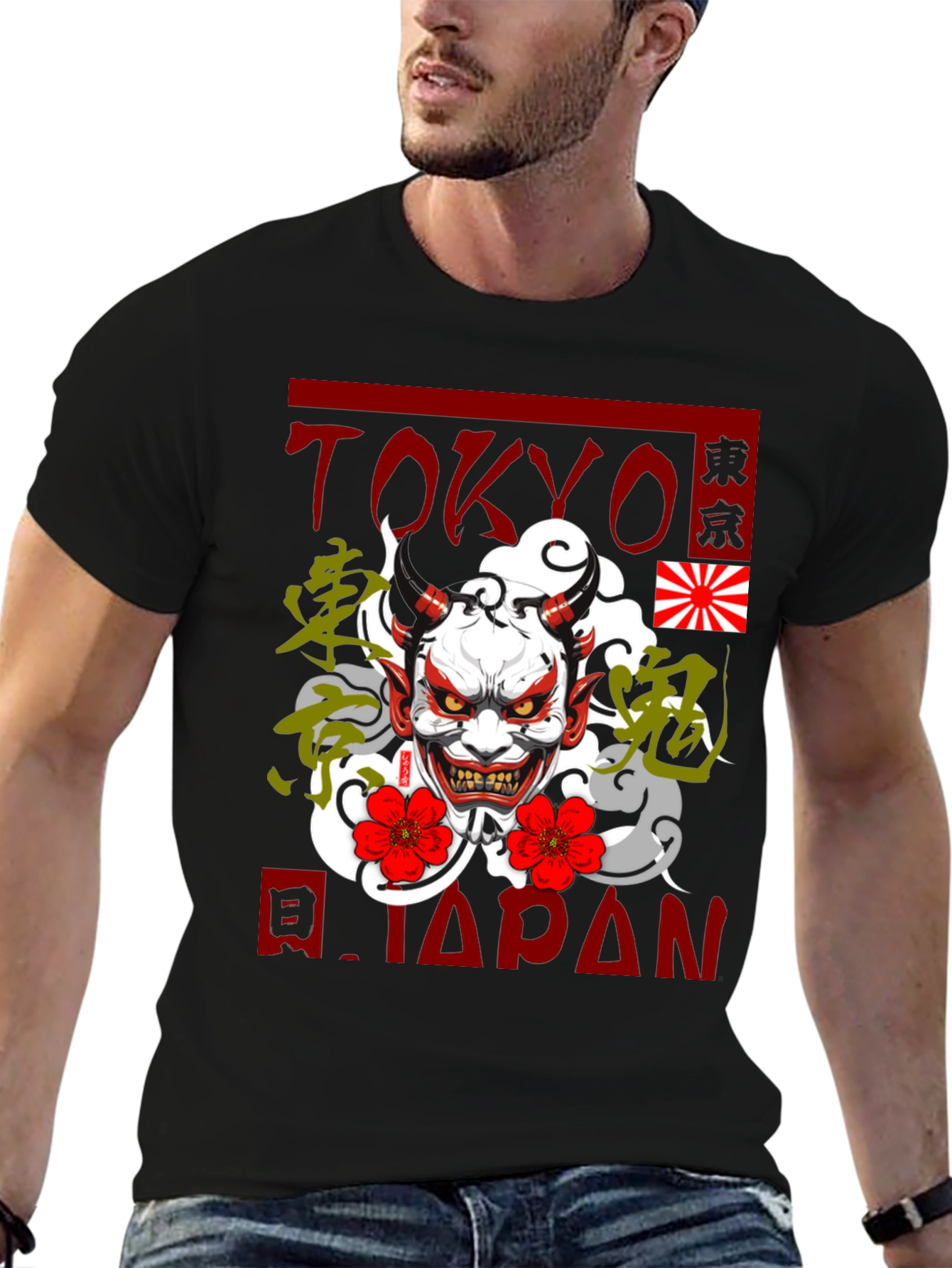 Tokyo Japan Oni Demon Graphic T-Shirt