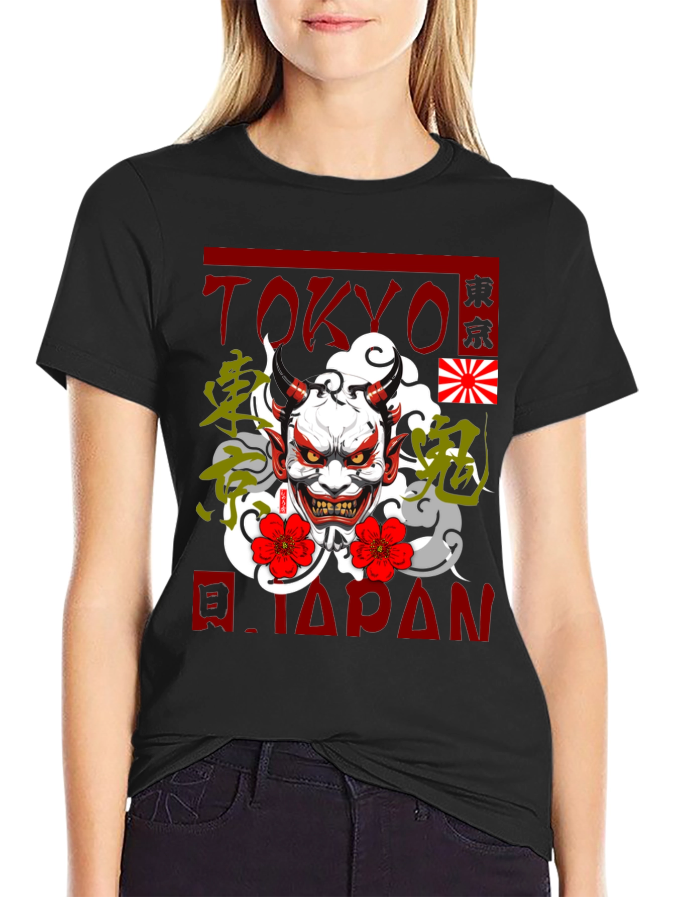 Tokyo Japan Oni Demon Graphic T-Shirt
