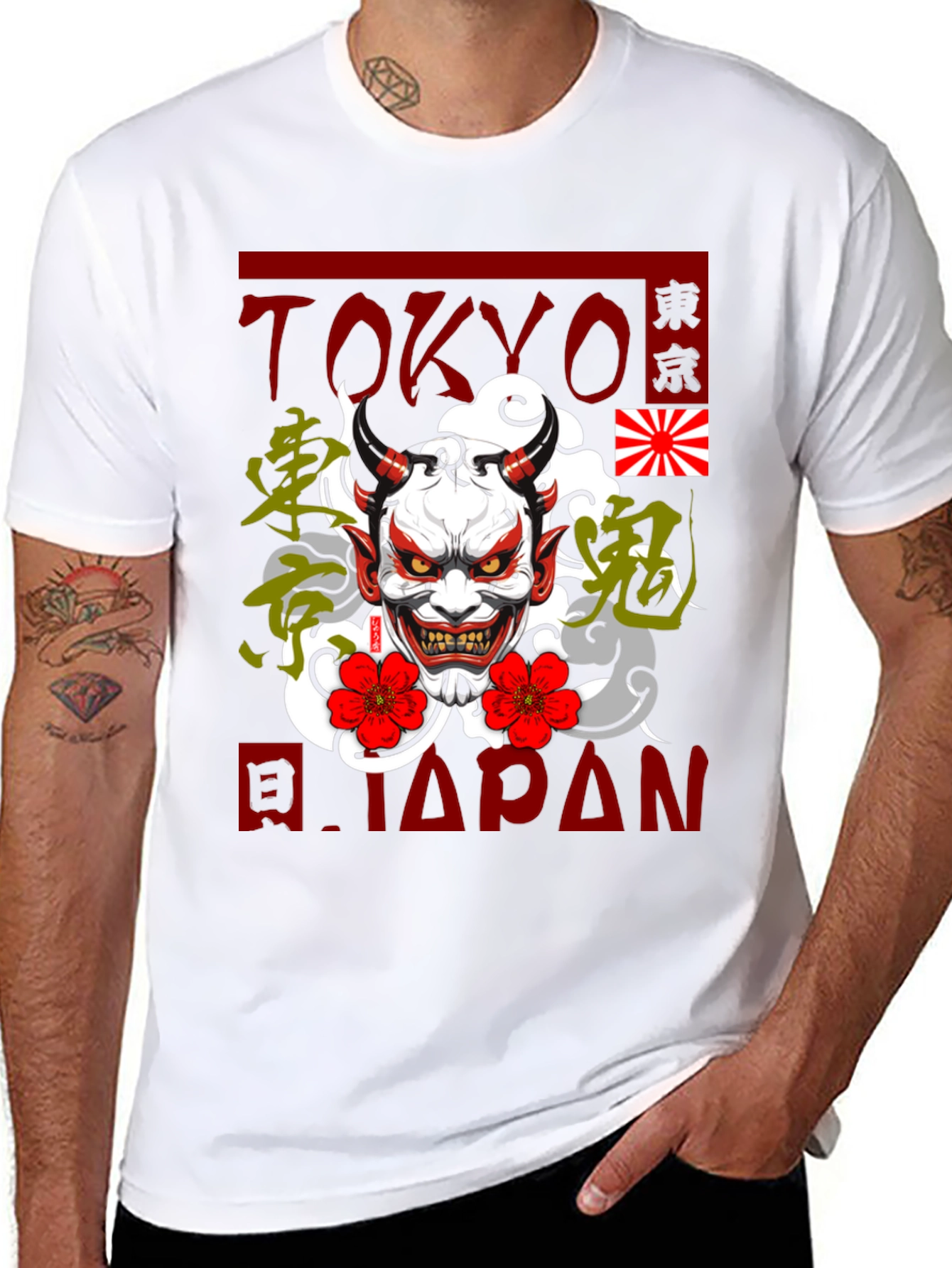 Tokyo Japan Oni Demon Graphic T-Shirt