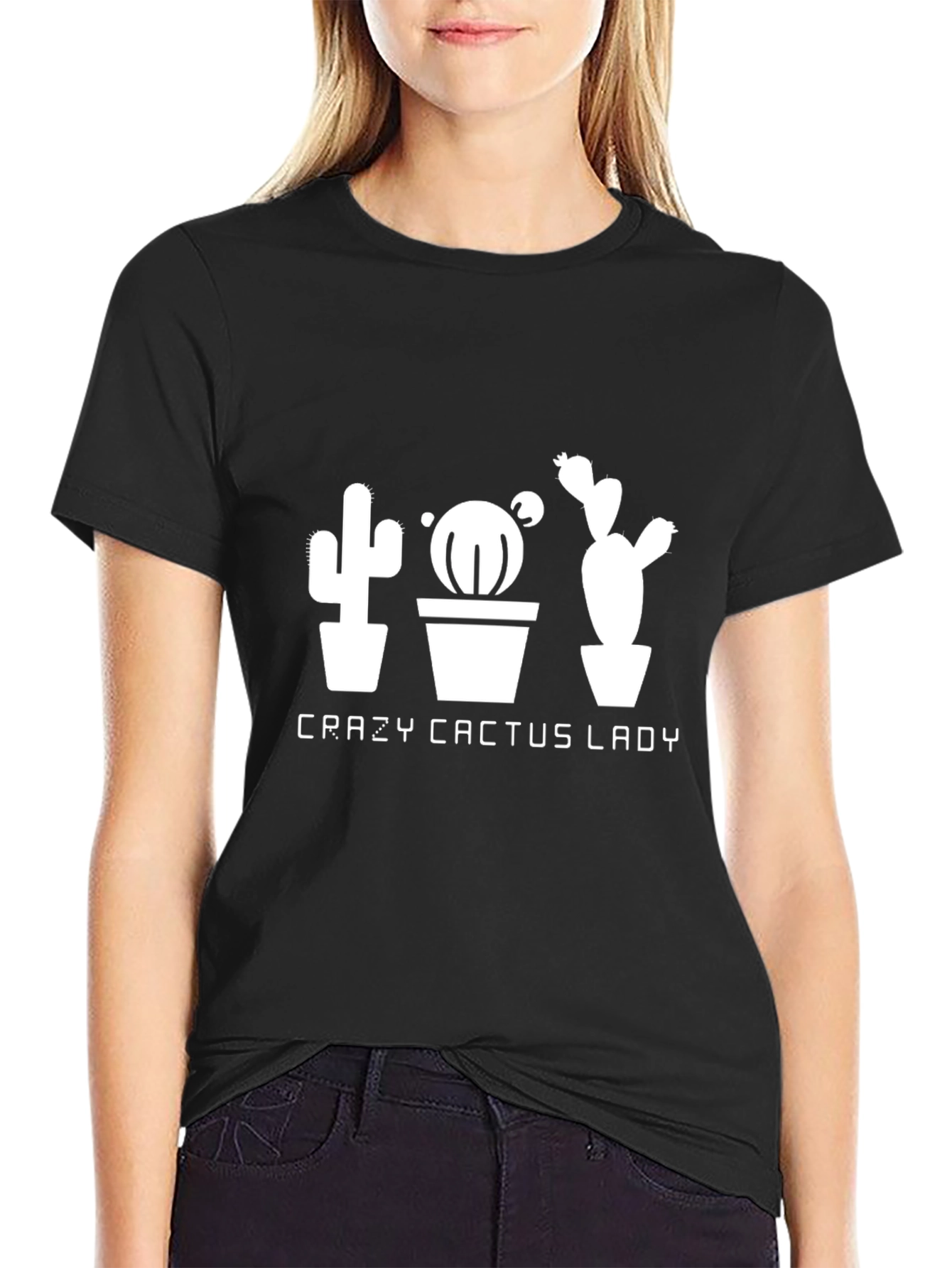 Crazy Cactus Lady T-Shirt - Unisex Graphic Tee