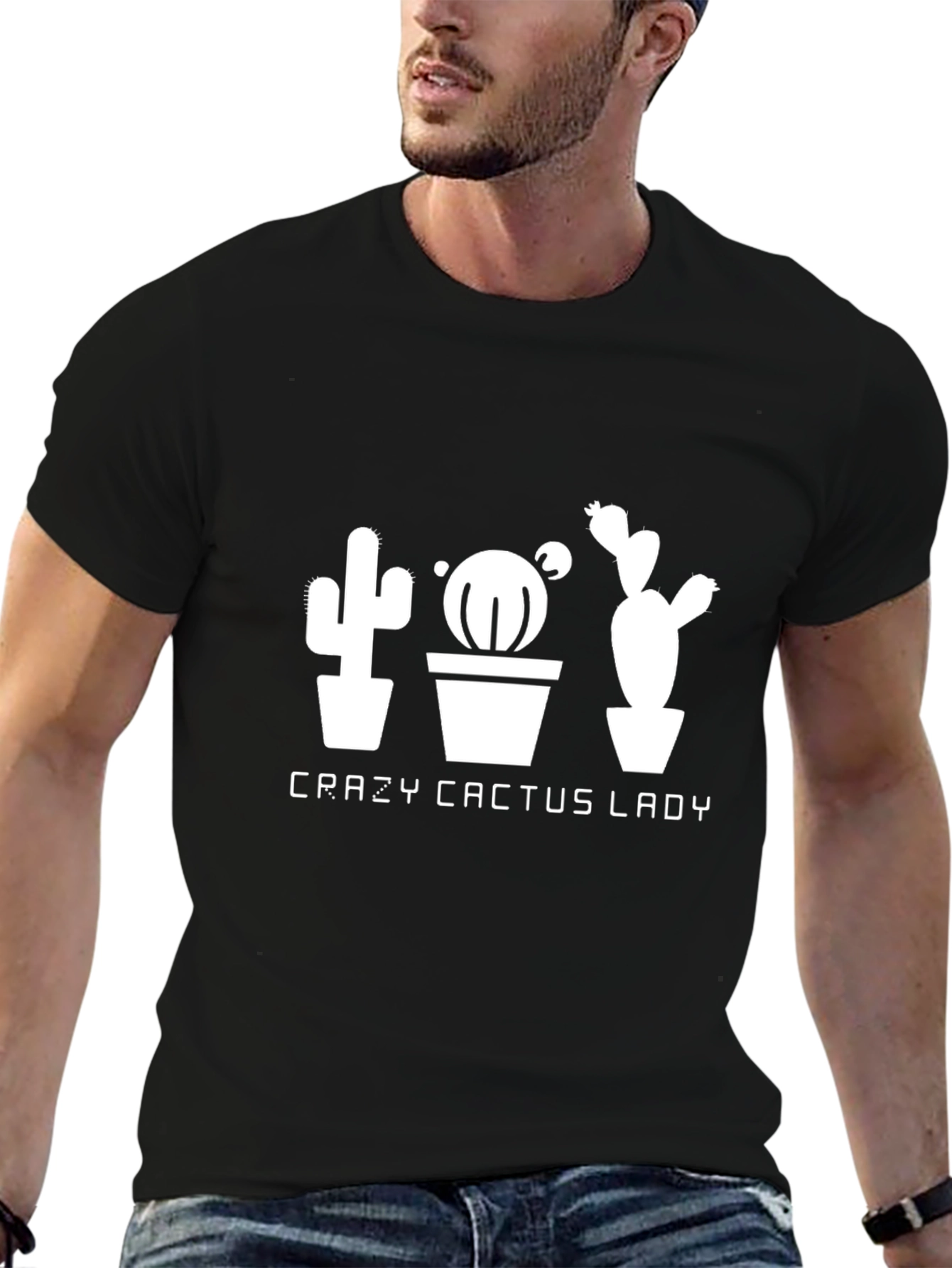 Crazy Cactus Lady T-Shirt - Unisex Graphic Tee