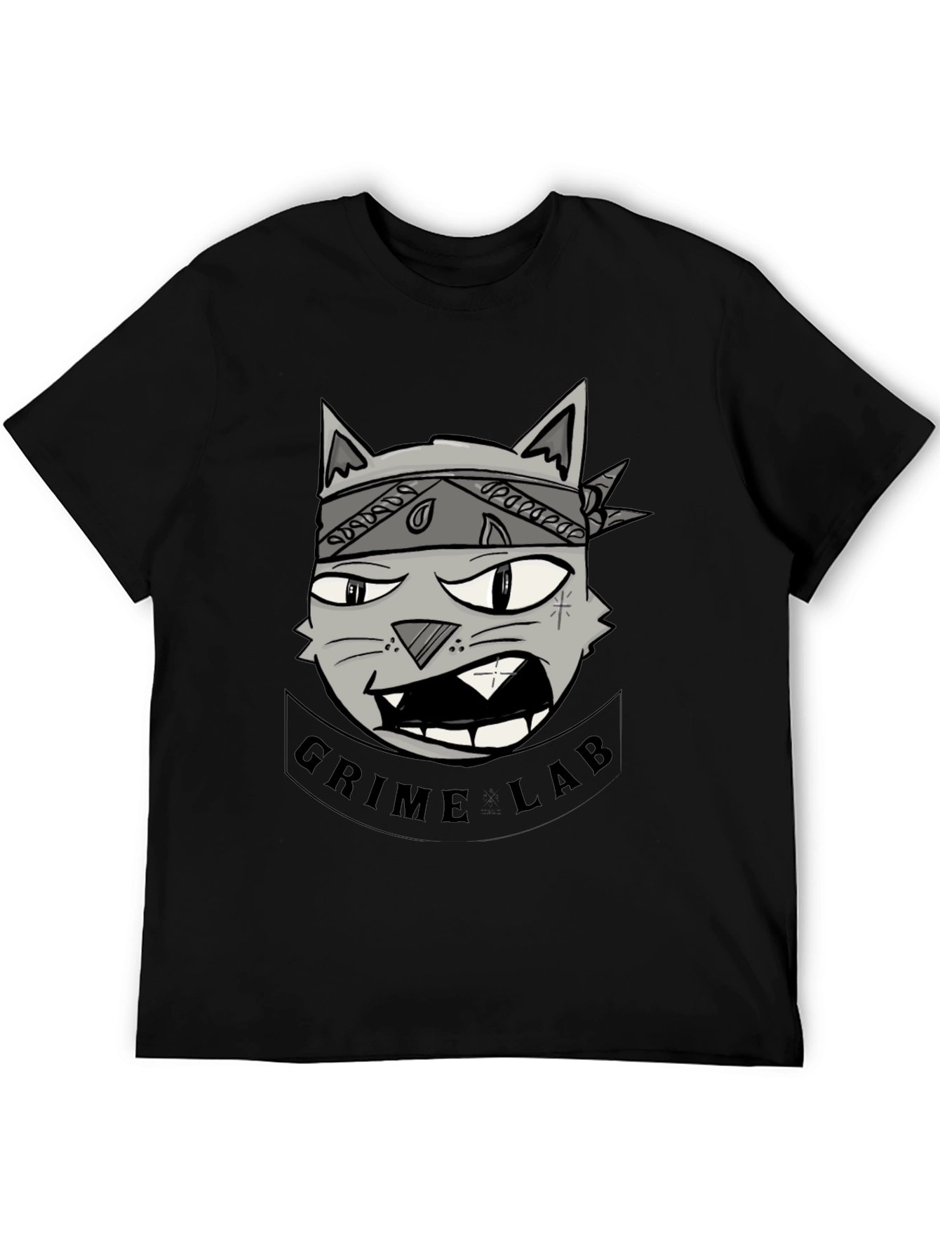Grime Lab Graphic Tee - Black Cotton T-Shirt