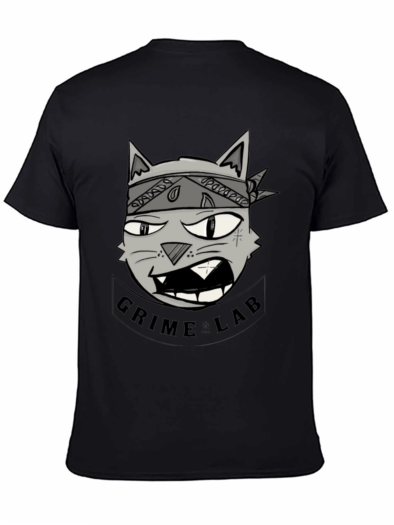 Grime Lab Graphic Tee - Black Cotton T-Shirt