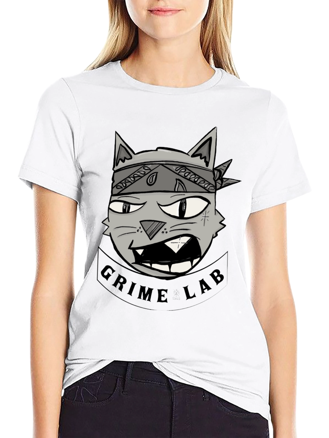 Grime Lab Graphic Tee - Black Cotton T-Shirt