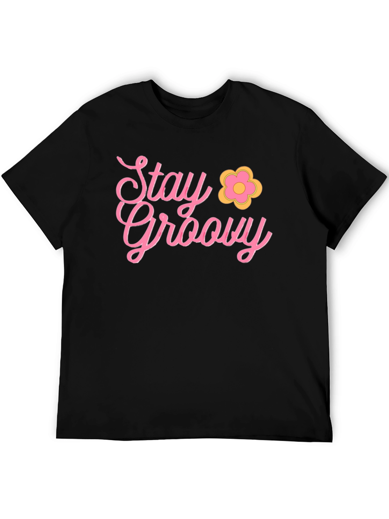 Stay Groovy Retro Black T-Shirt