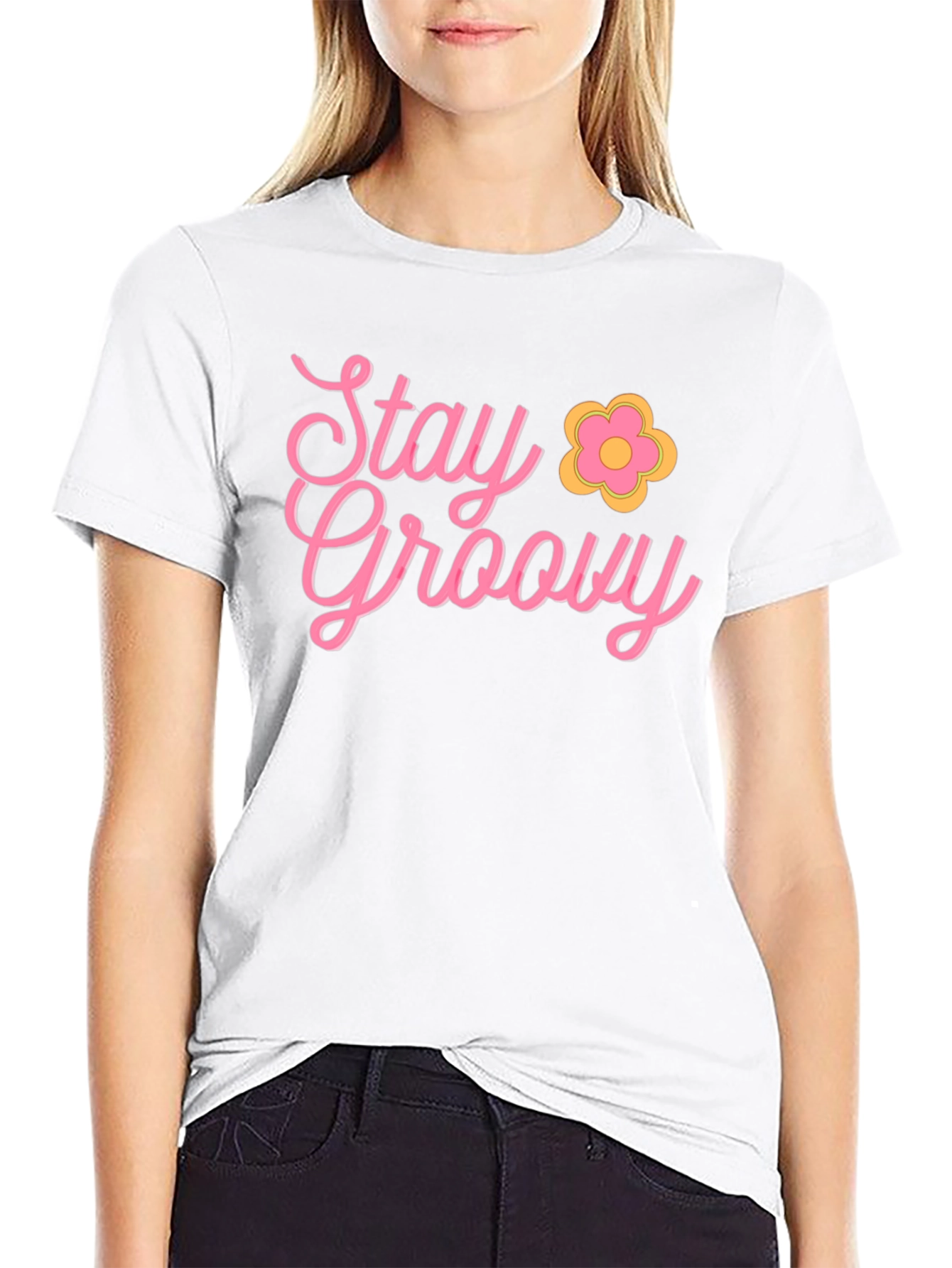 Stay Groovy Retro Black T-Shirt