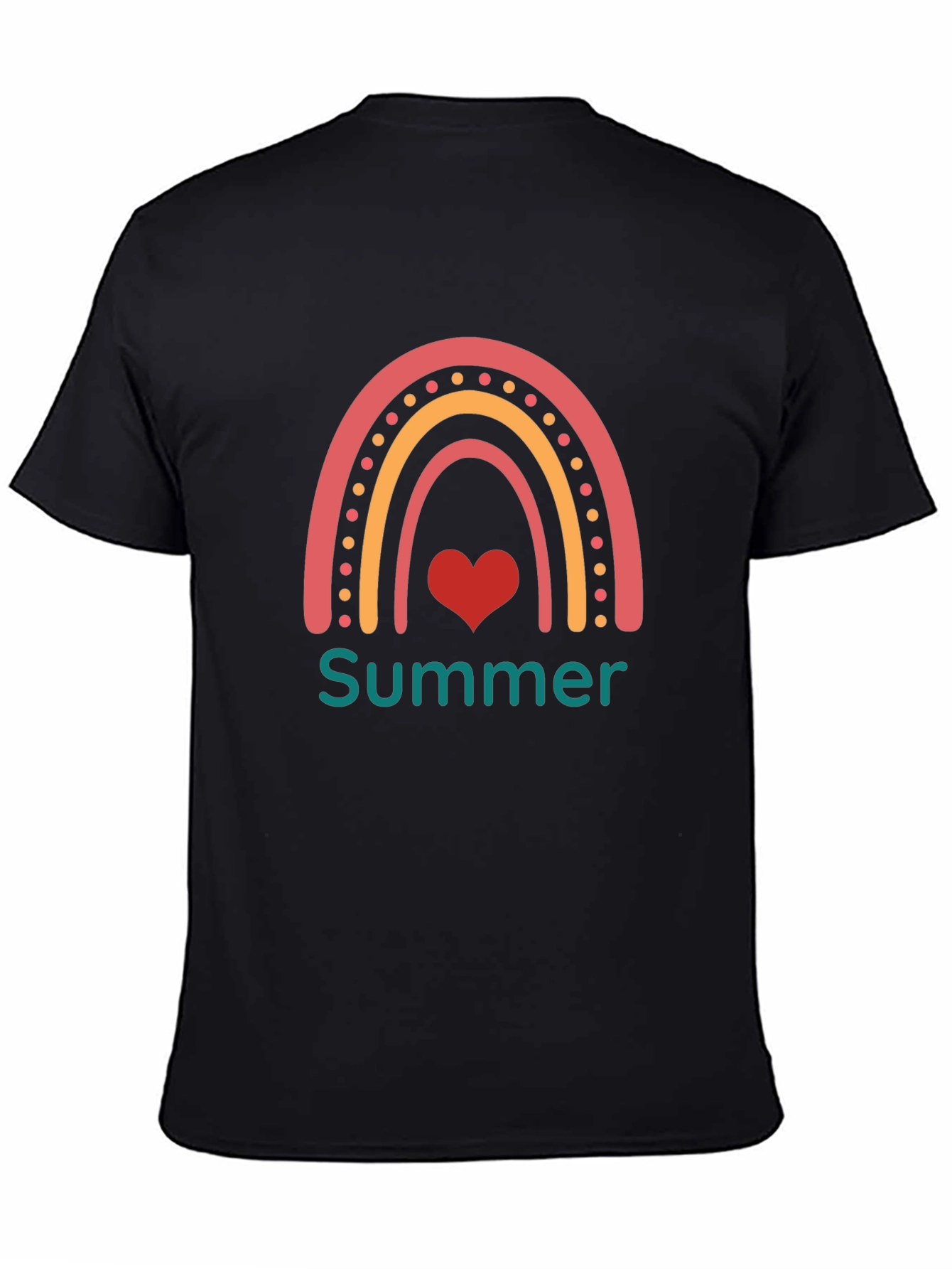 Summer Rainbow Heart Graphic Tee