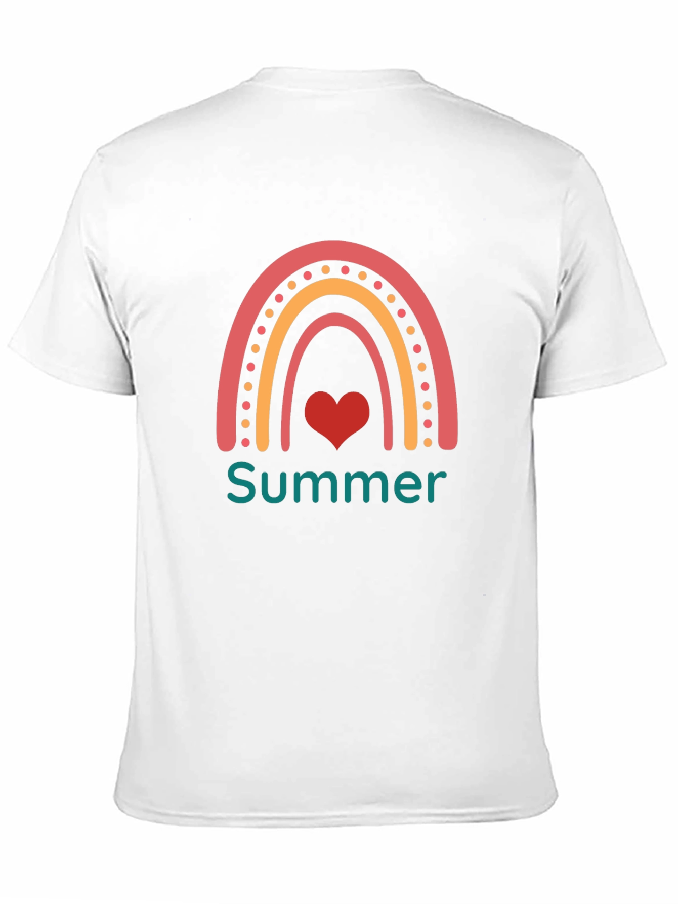 Summer Rainbow Heart Graphic Tee