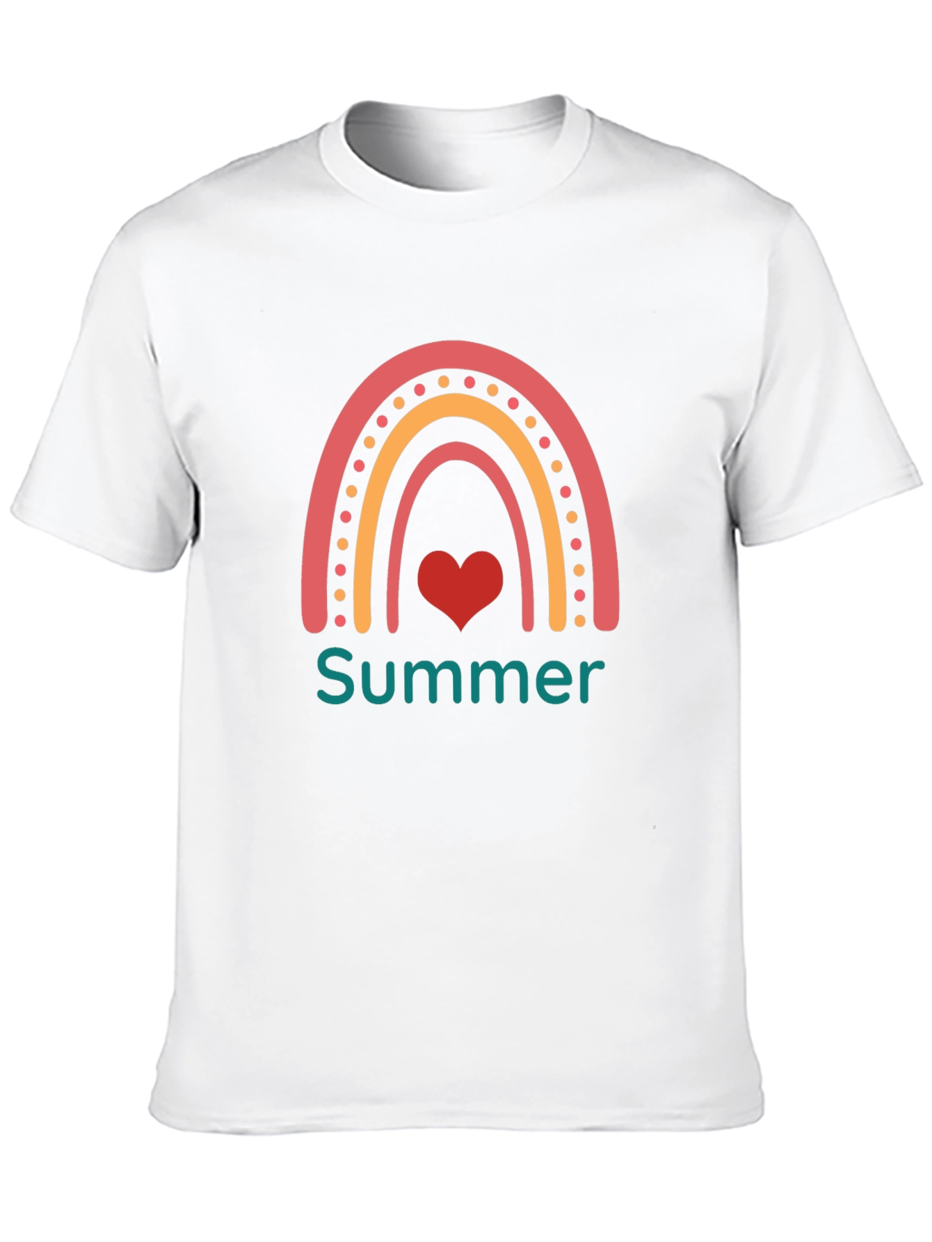 Summer Rainbow Heart Graphic Tee
