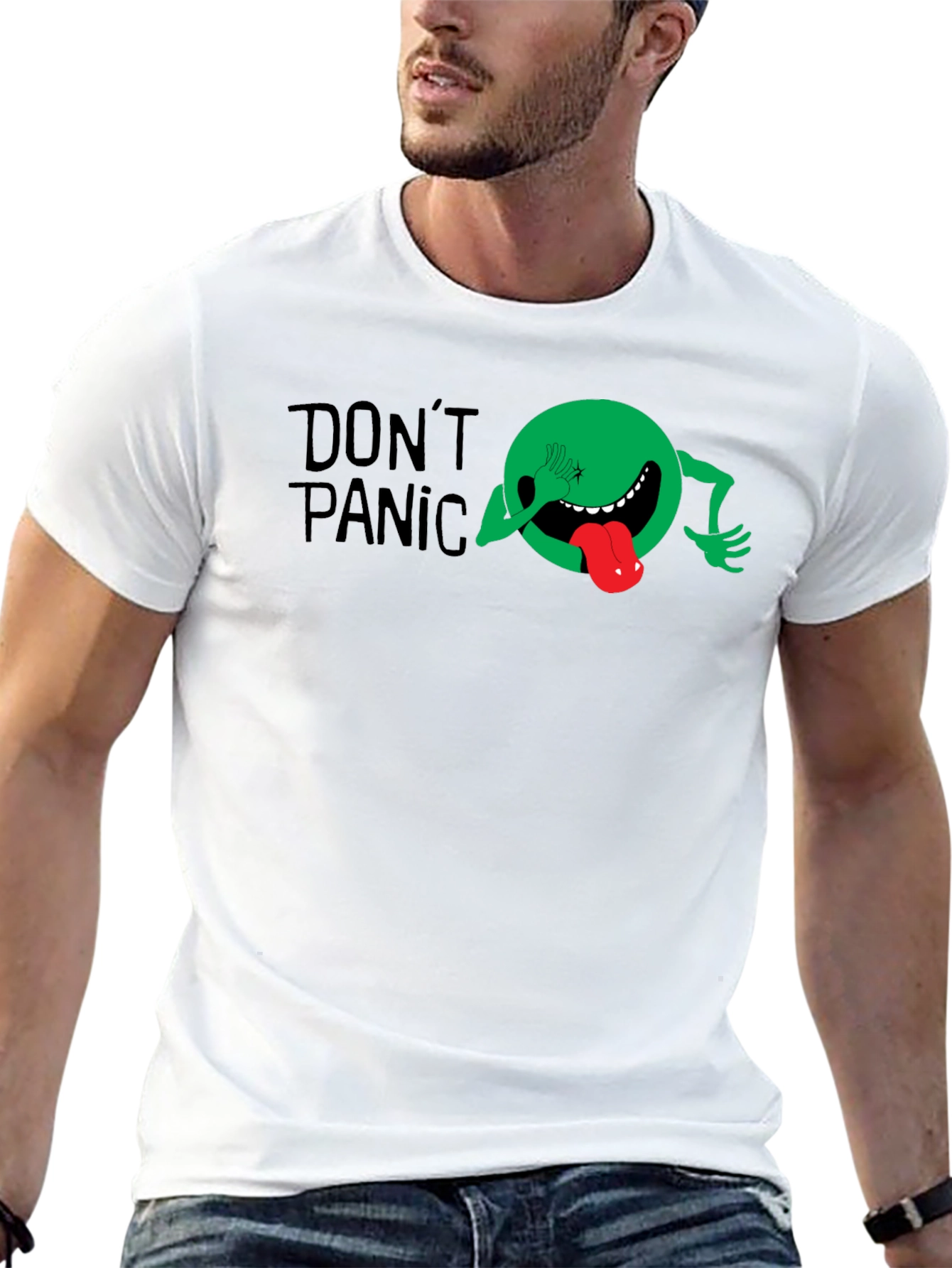 Dont Panic Graphic Tee - Black T-Shirt