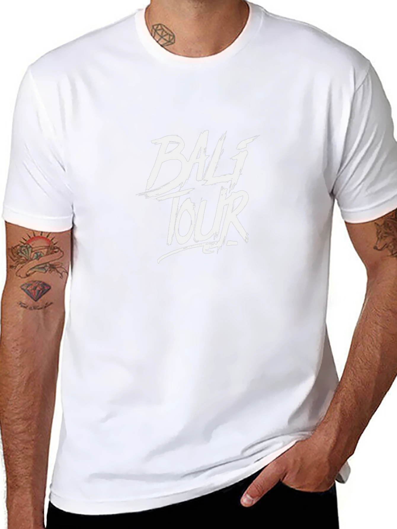 Bali Tour Black Graphic Tee Shirt