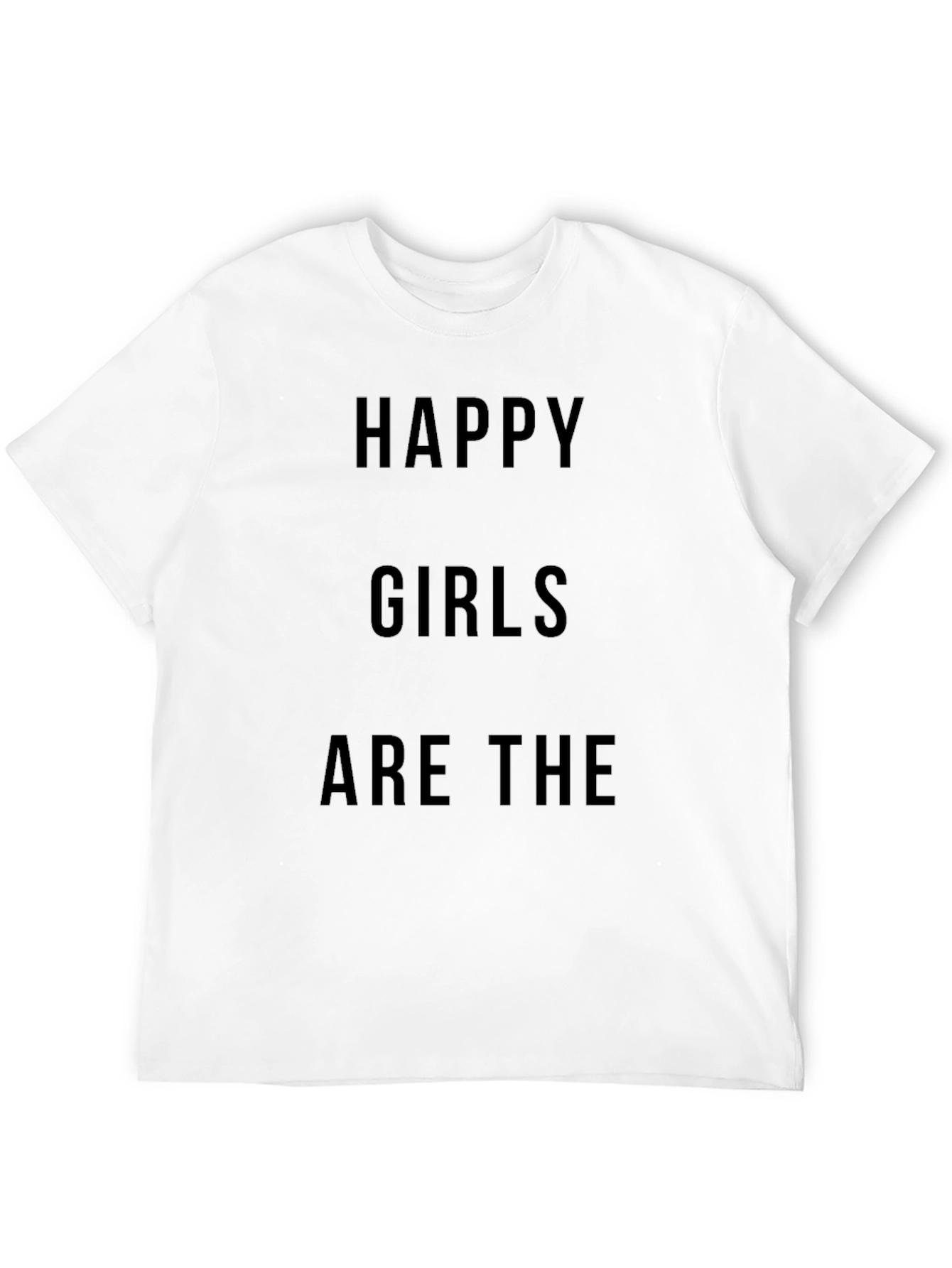 Happy Girls T-Shirt - Black Graphic Tee