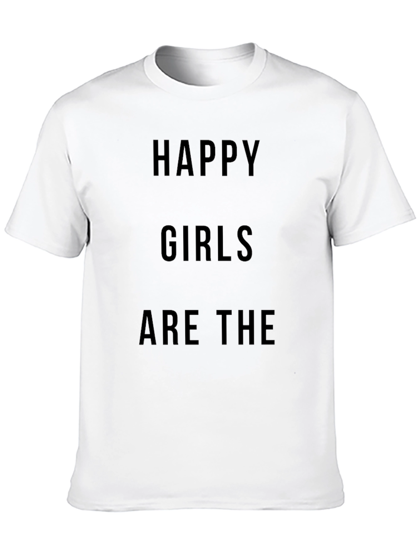 Happy Girls T-Shirt - Black Graphic Tee