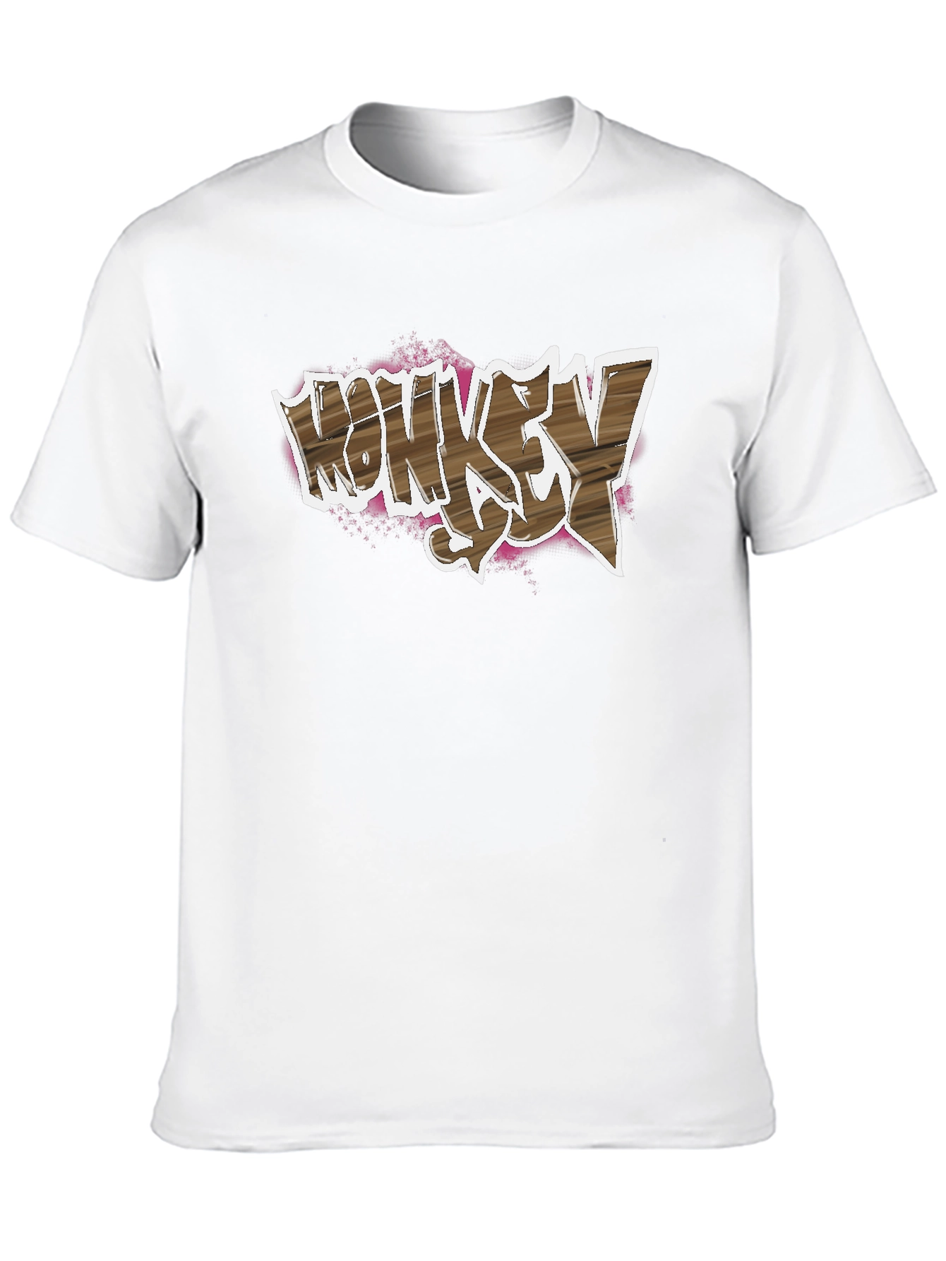 Monkey Say Graphic Print Black T-Shirt