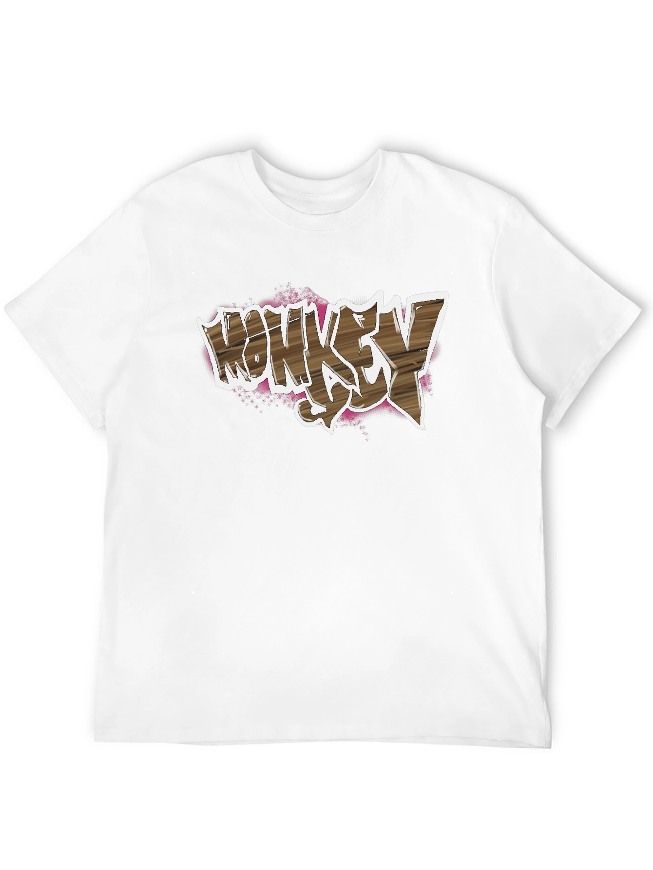 Monkey Say Graphic Print Black T-Shirt