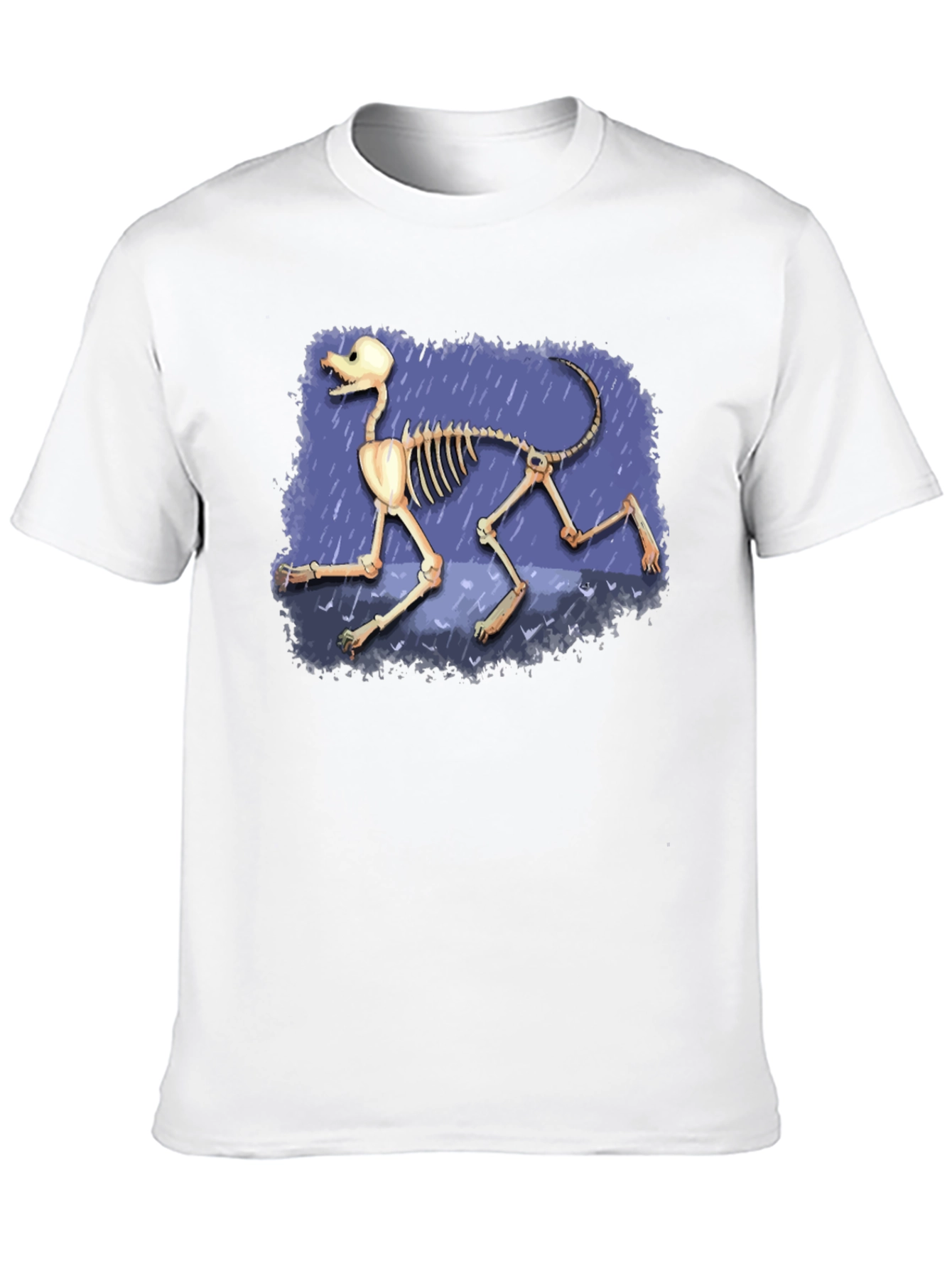 Dog Skeleton Graphic Tee - Black