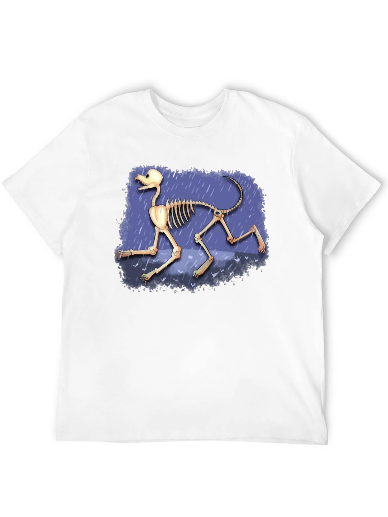 Dog Skeleton Graphic Tee - Black