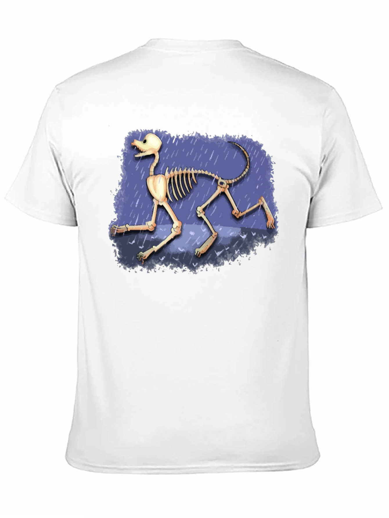 Dog Skeleton Graphic Tee - Black