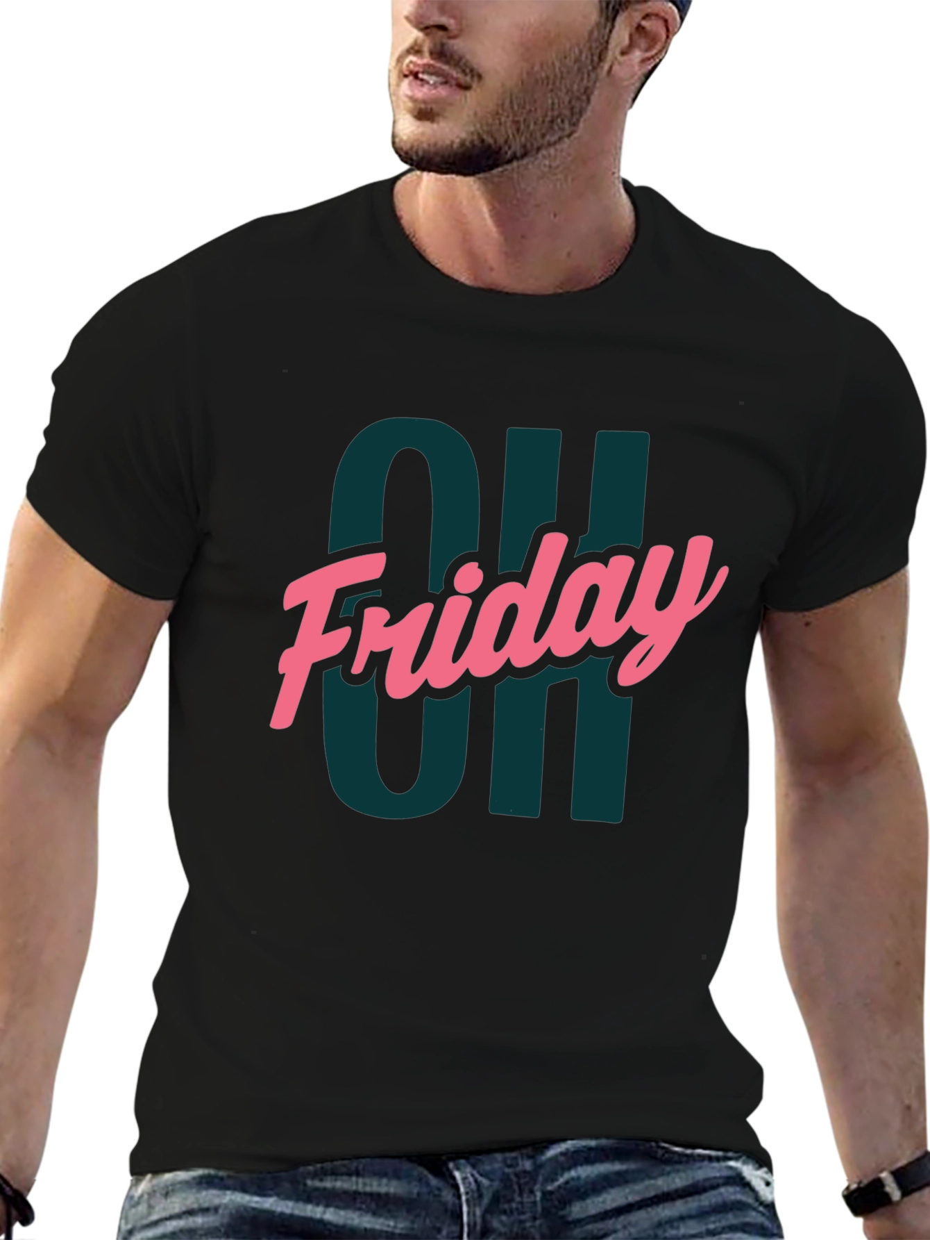 Oh Friday Graphic Tee - Mens Black T-Shirt