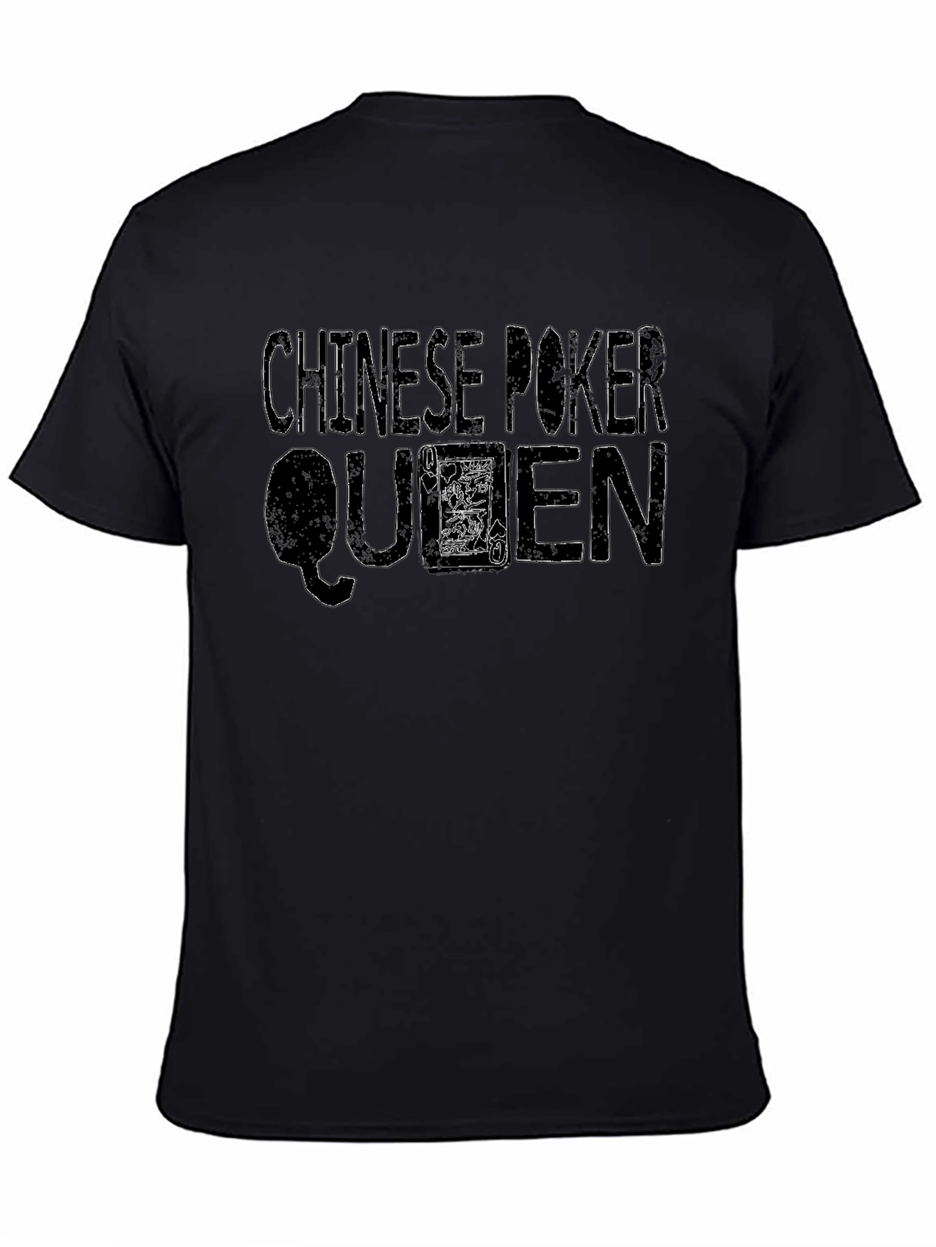 Chinese Poker Queen Black T-Shirt